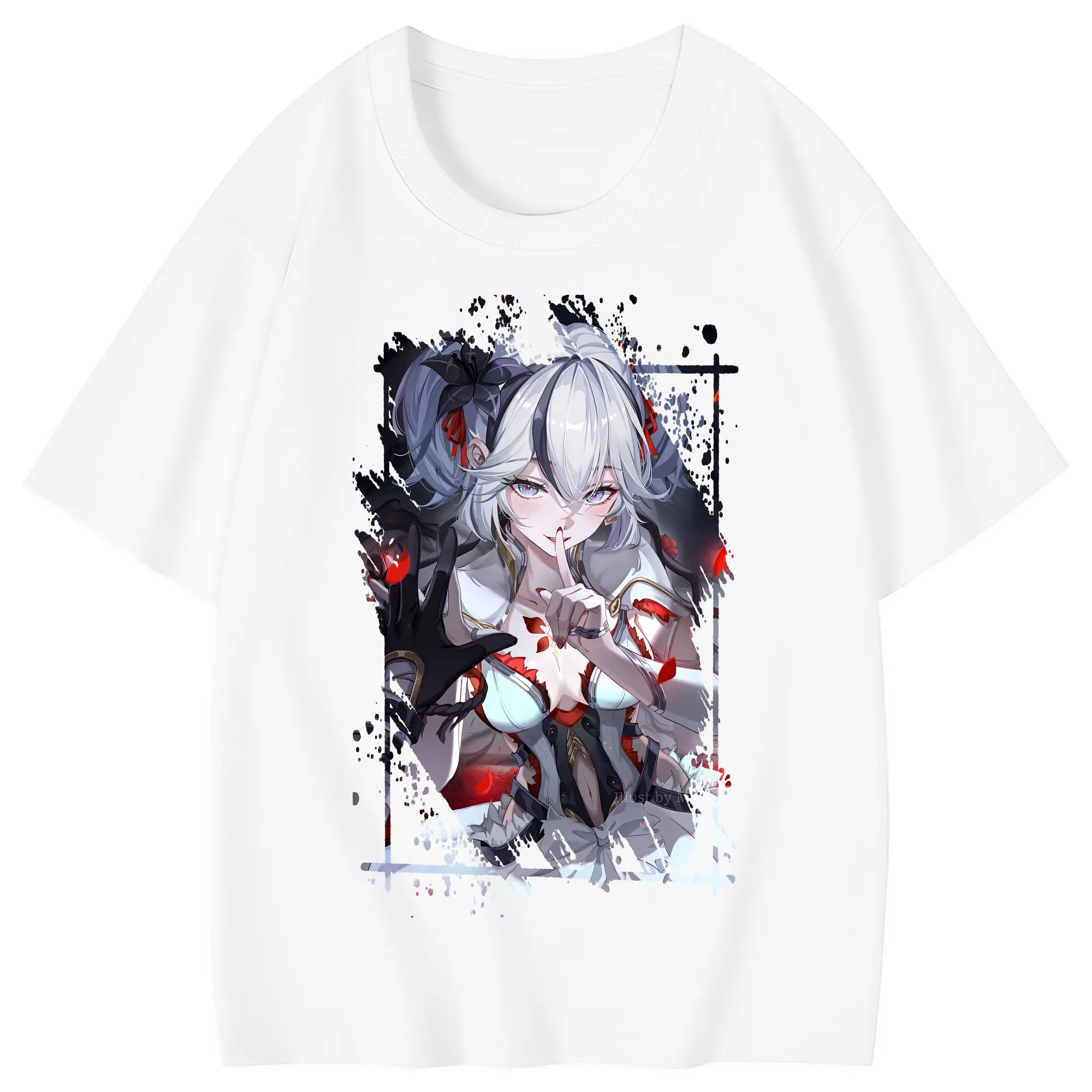 鳴潮 グッズ ツバキ - 綿100％ キッズTシャツ ・ フロントプリント ・ 快適 通気性 ・ スポーツ カジュアル 散歩用