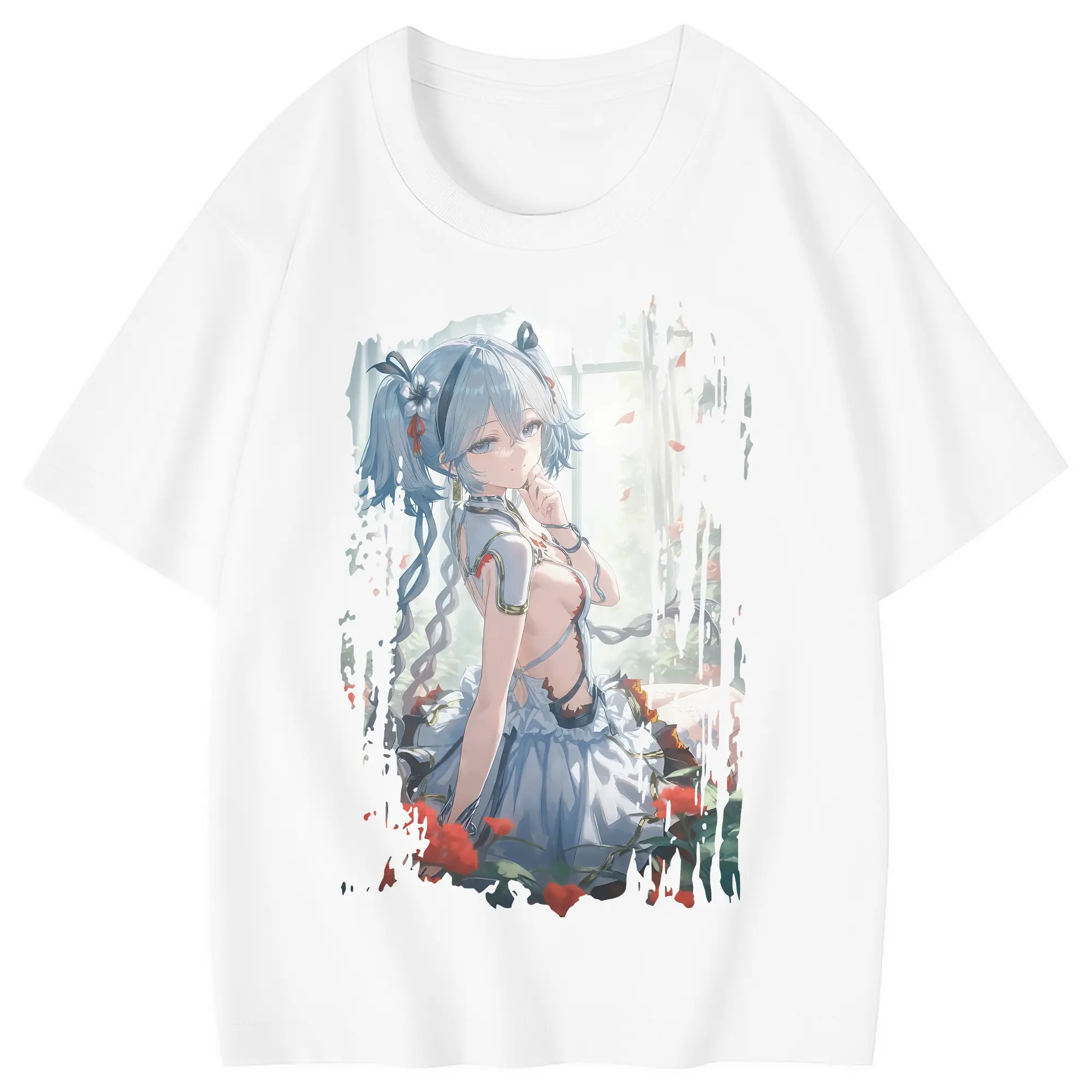 鳴潮 グッズ ツバキ - 綿100％ キッズTシャツ ・ フロントプリント ・ 快適 通気性 ・ スポーツ カジュアル 散歩用