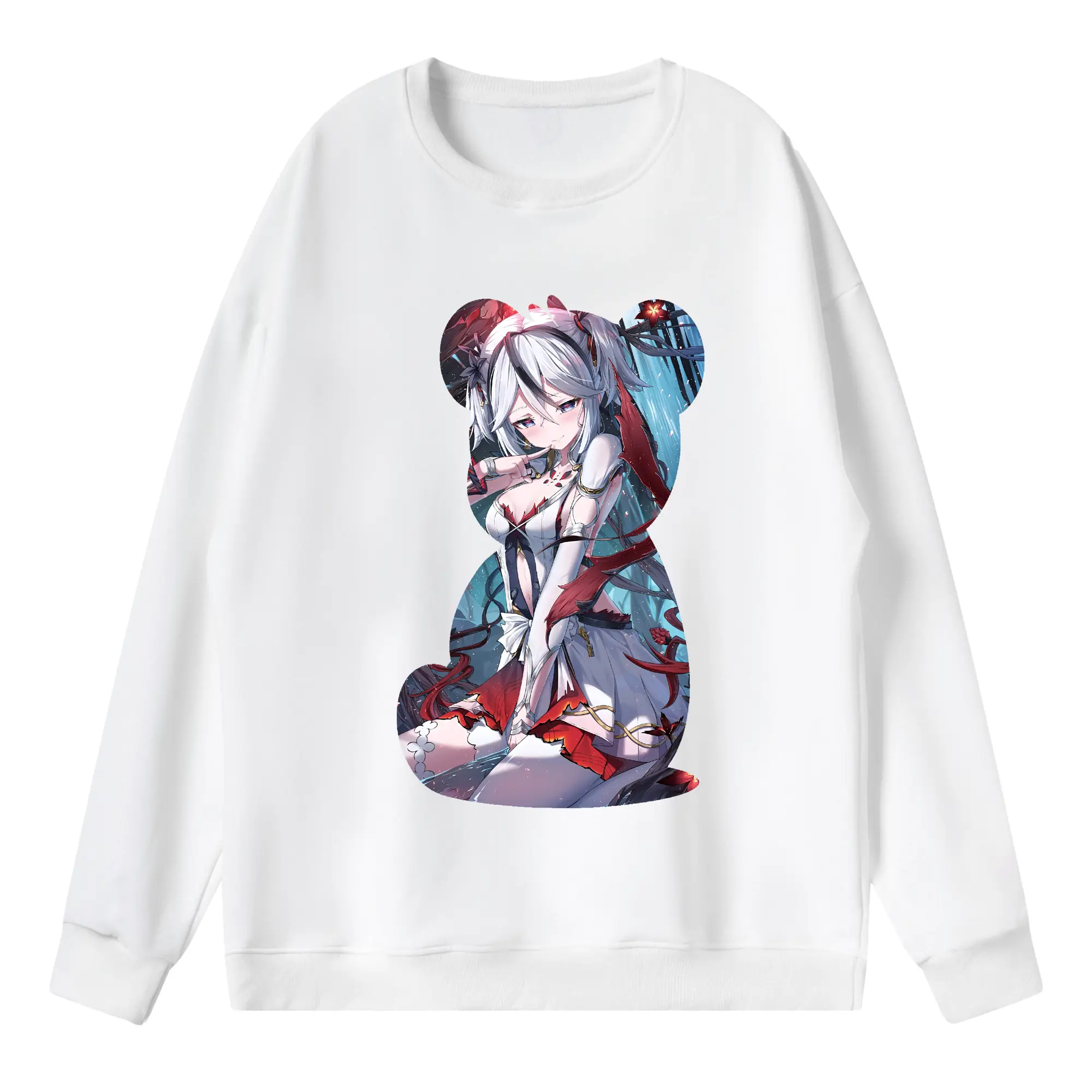 鳴潮 グッズ ツバキ - 薄手 クルーネック スウェット 裏毛260g · ポリエステル 春秋向け カジュアル 男女兼用 · トレーナー デイリー スポーツ 散歩に最適