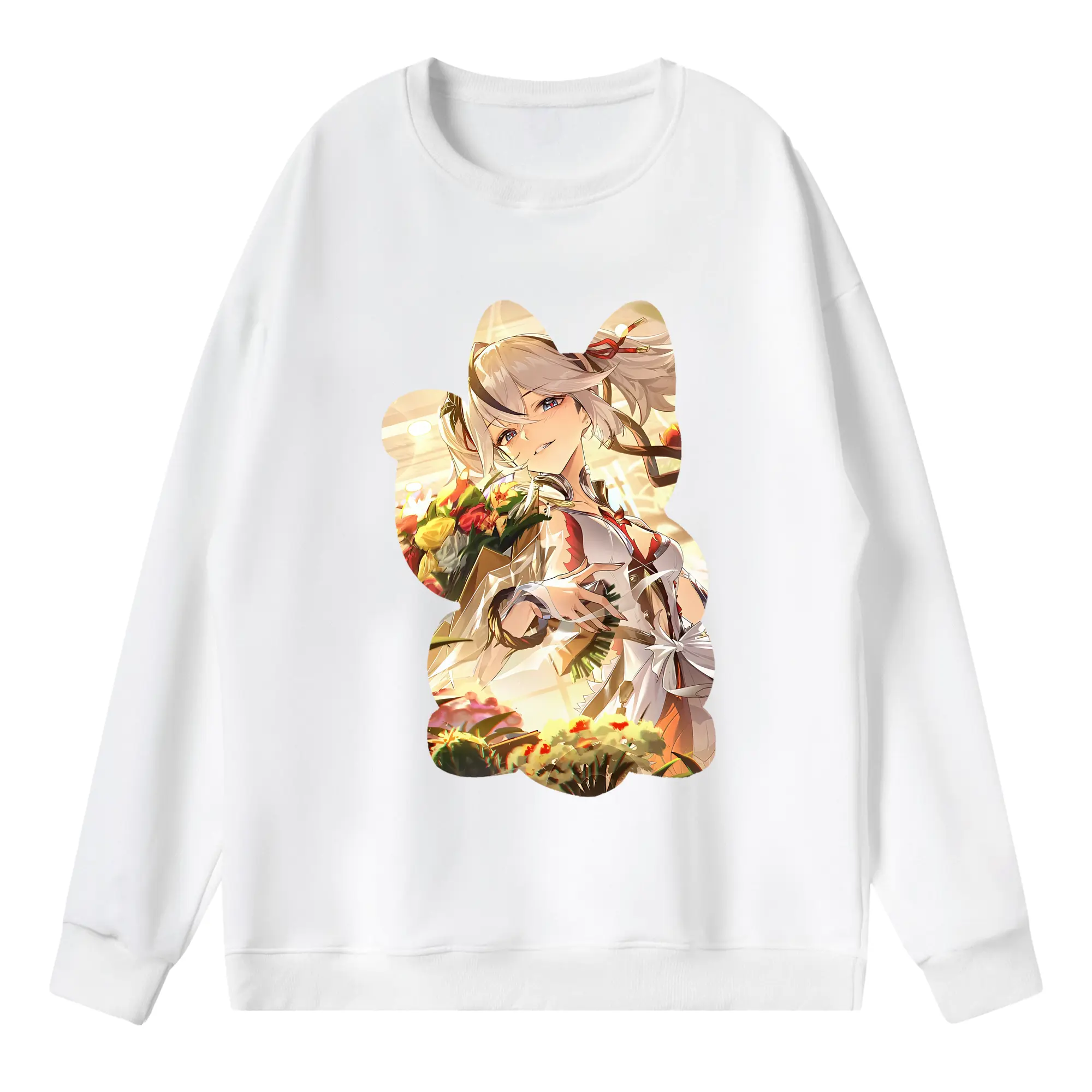 鳴潮 グッズ ツバキ - 薄手 クルーネック スウェット 裏毛260g · ポリエステル 春秋向け カジュアル 男女兼用 · トレーナー デイリー スポーツ 散歩に最適