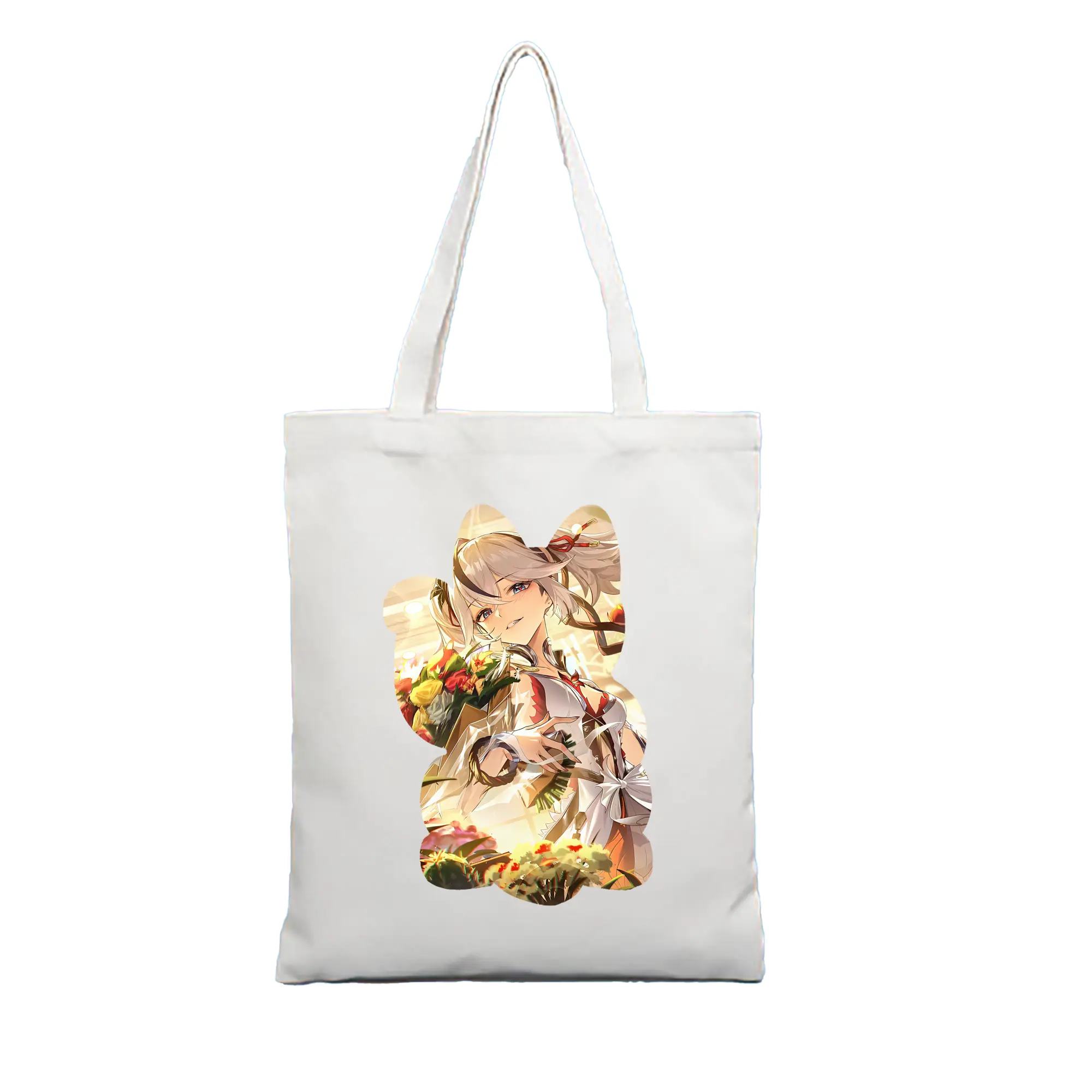 鳴潮 グッズ ツバキ - 縦型キャンバス手提げバッグ（トートバッグ） ・ キャンバス素材 ・ ショッピング用 ・ 軽量 丈夫 お手入れ簡単