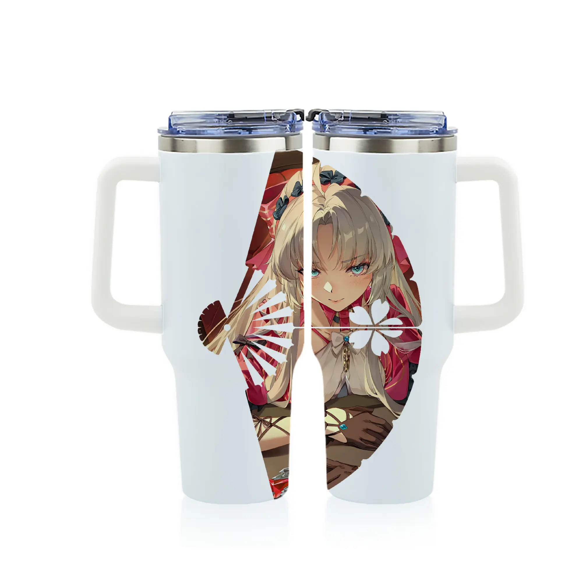 鳴潮 グッズ カルロッタ - 1200mL フルプリント車用タンブラー ・ 304ステンレス 内側 ・ 201ステンレス 外側 ・ 保温 保冷 ・ 通勤 ドライブ アウトドア用