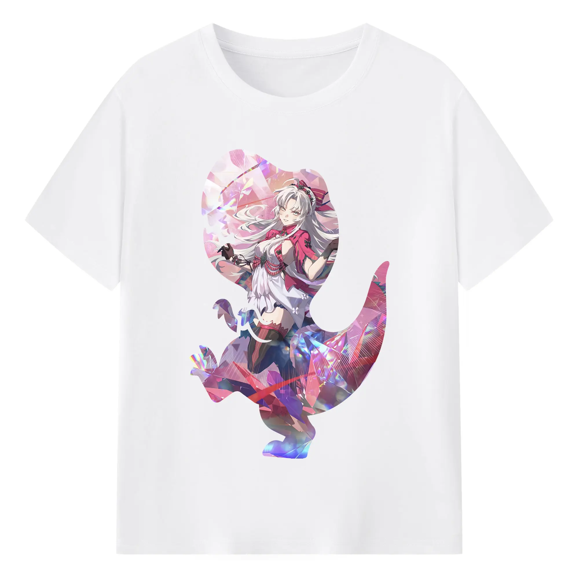 鳴潮 グッズ カルロッタ - 綿100％ 半袖Tシャツ ・ フロントプリント ・ 快適 通気性 ・ 日常使い 散歩 スポーツ用