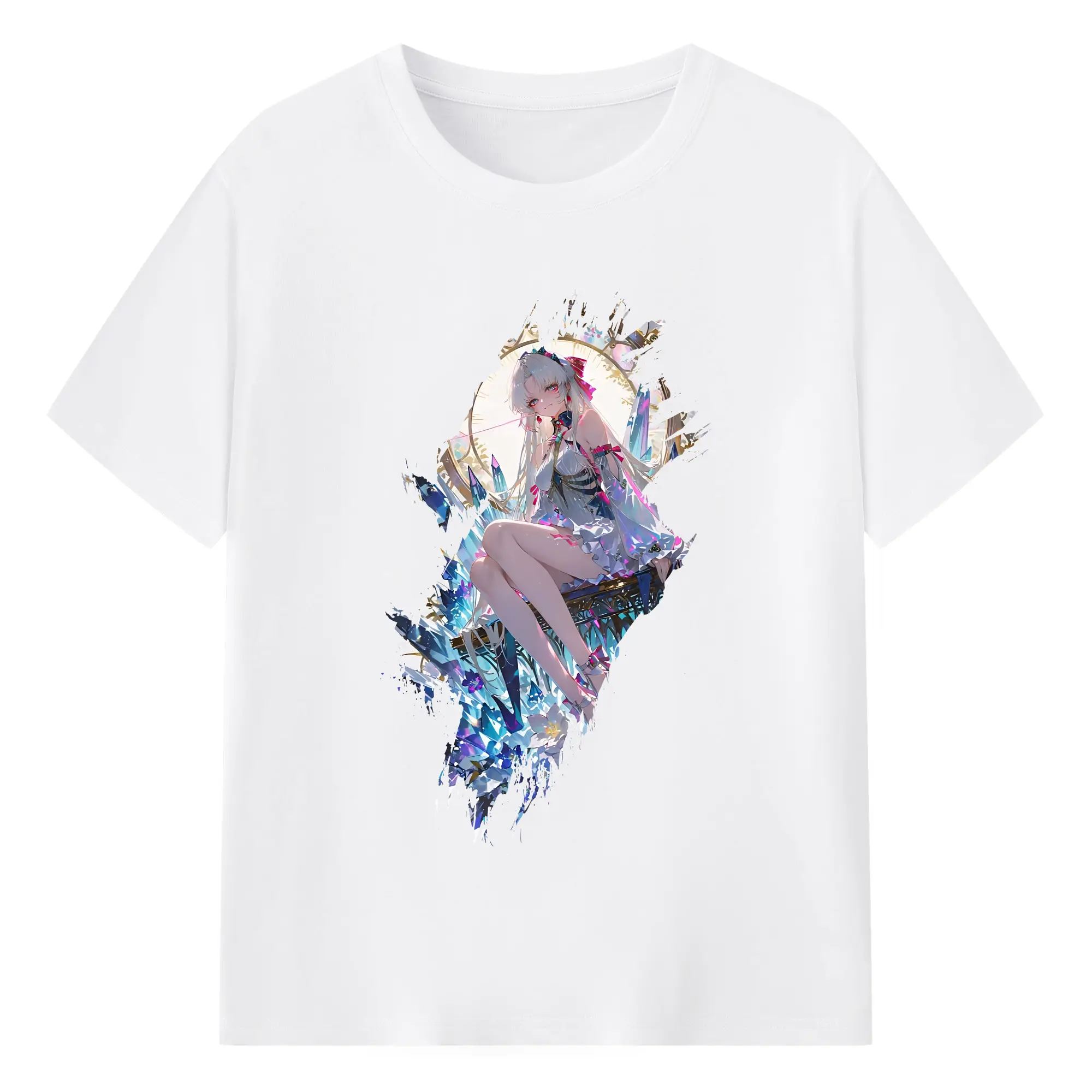 鳴潮 グッズ カルロッタ - 綿100％ 半袖Tシャツ ・ フロントプリント ・ 快適 通気性 ・ 日常使い 散歩 スポーツ用