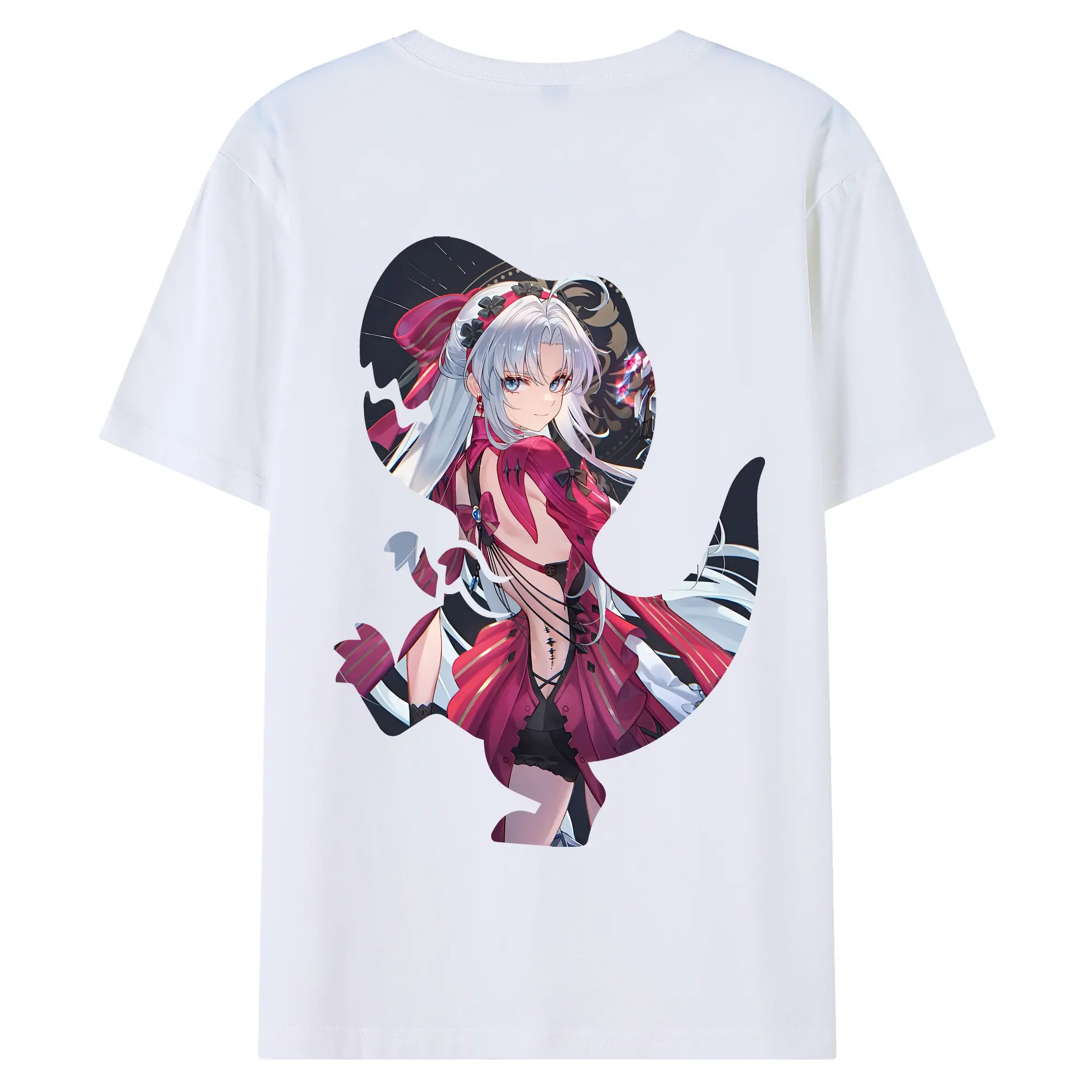 鳴潮 グッズ カルロッタ - 綿100％ 半袖Tシャツ ・ バックプリント ・ 快適 通気性 ・ 日常使い 散歩 スポーツ用