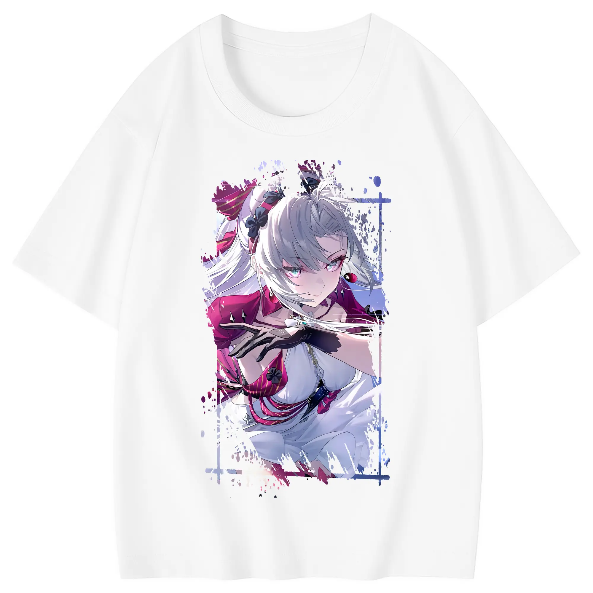 鳴潮 グッズ カルロッタ - 綿100％ キッズTシャツ ・ フロントプリント ・ 快適 通気性 ・ スポーツ カジュアル 散歩用