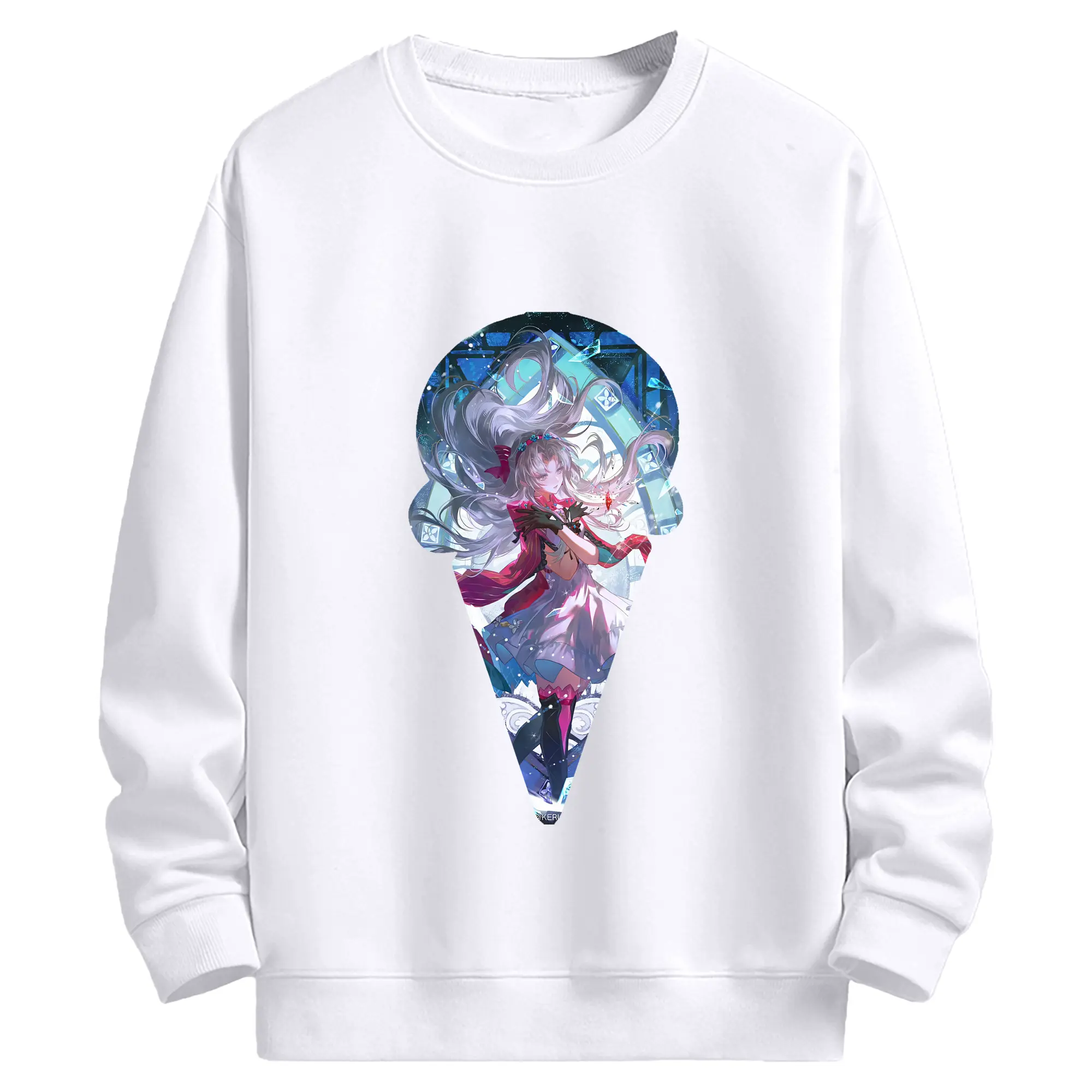 鳴潮 グッズ カルロッタ - 高品質 クルーネック スウェット ・ コットン59％ ポリエステル41％ ・ ユニセックス 長袖 トレーナー ・ カジュアル デイリー スポーツ 散歩用