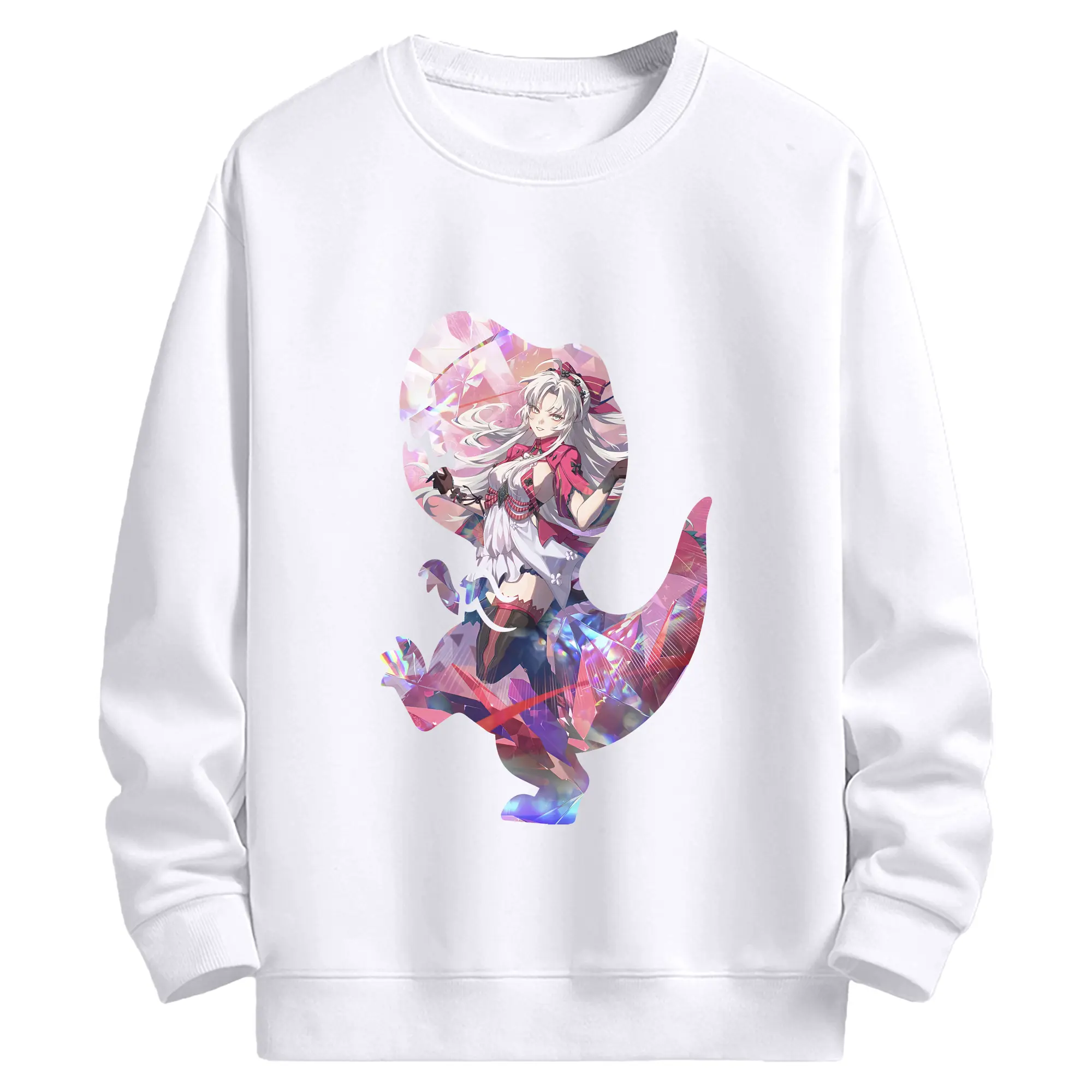 鳴潮 グッズ カルロッタ - 高品質 クルーネック スウェット ・ コットン59％ ポリエステル41％ ・ ユニセックス 長袖 トレーナー ・ カジュアル デイリー スポーツ 散歩用