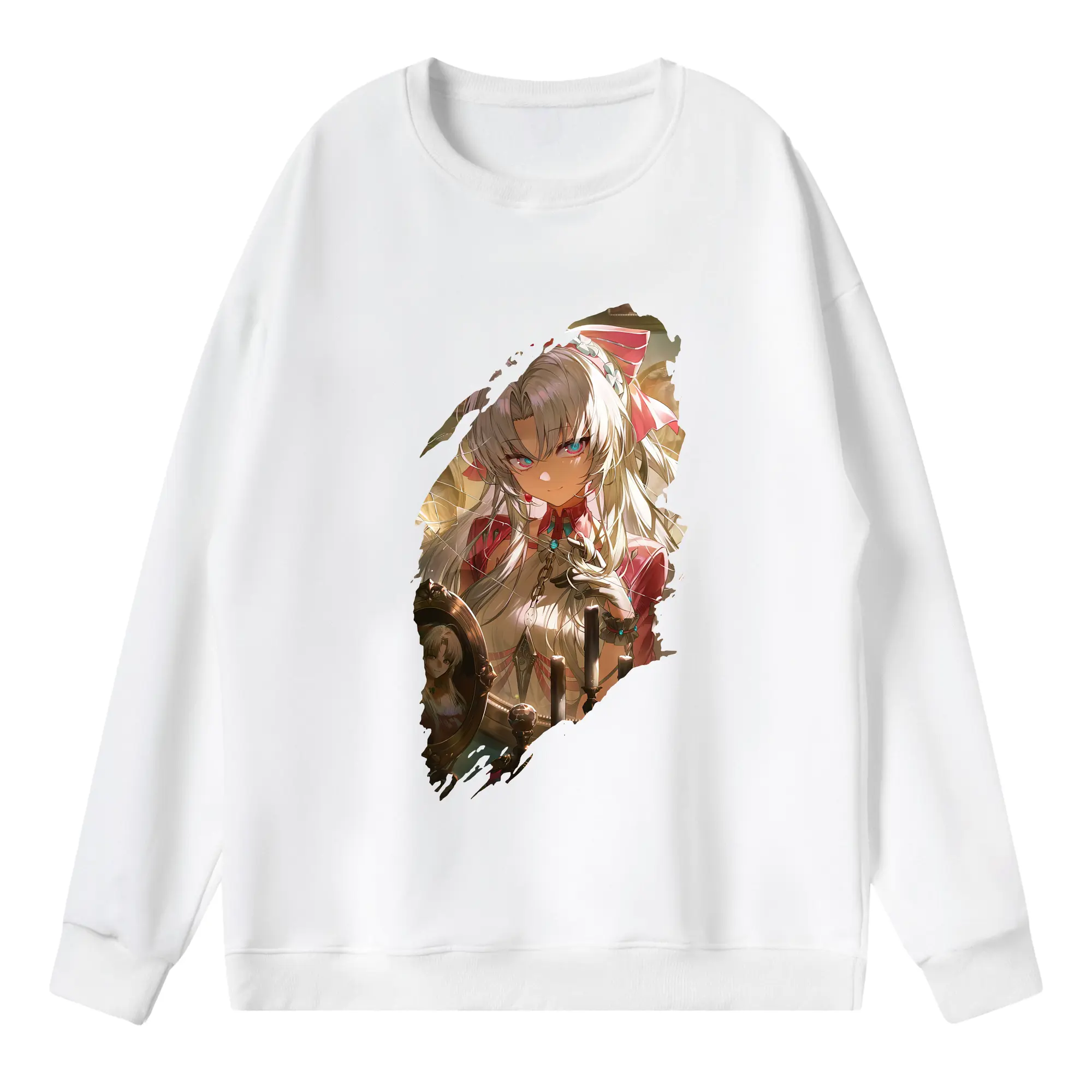 鳴潮 グッズ カルロッタ - 薄手 クルーネック スウェット 裏毛260g · ポリエステル 春秋向け カジュアル 男女兼用 · トレーナー デイリー スポーツ 散歩に最適