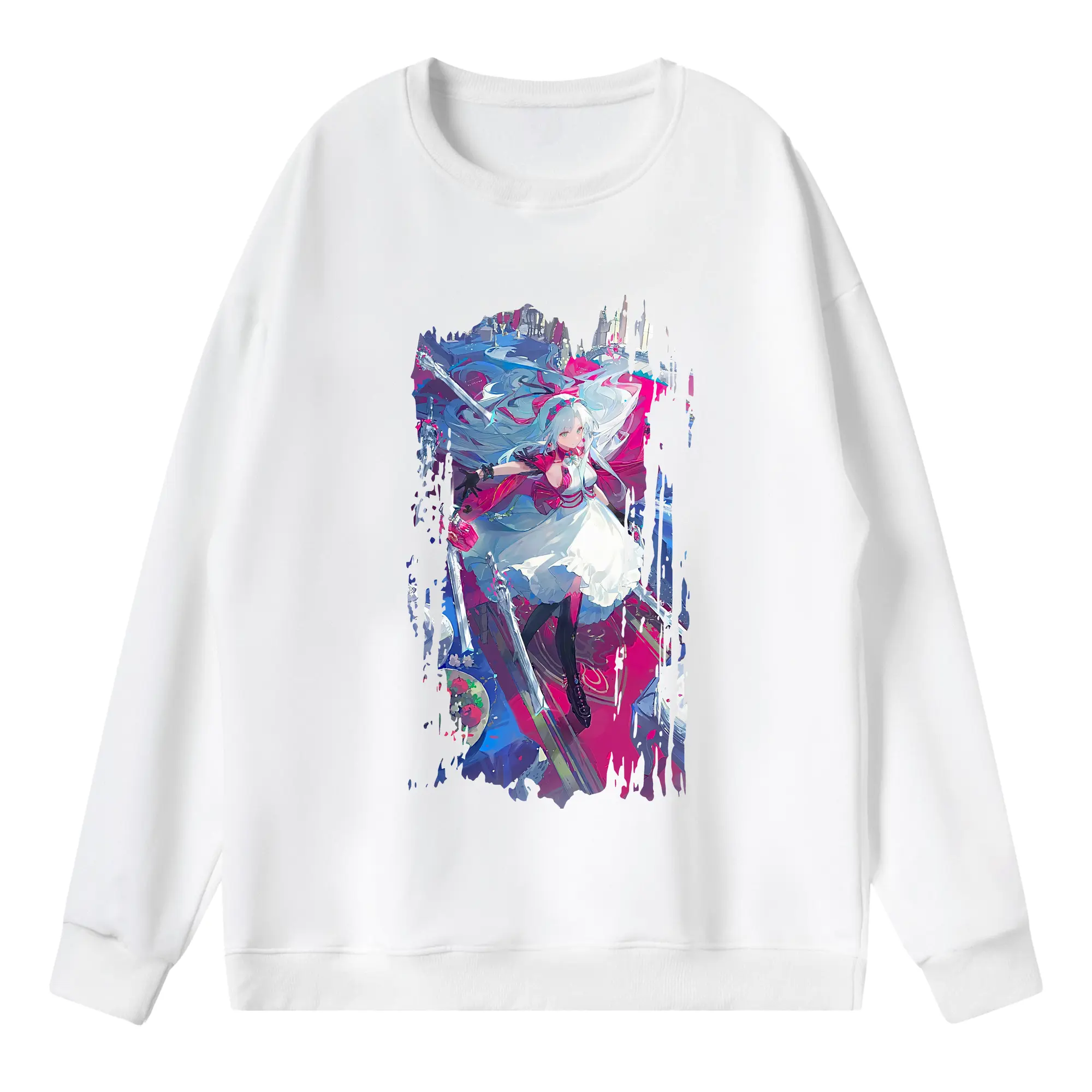 鳴潮 グッズ カルロッタ - 薄手 クルーネック スウェット 裏毛260g · ポリエステル 春秋向け カジュアル 男女兼用 · トレーナー デイリー スポーツ 散歩に最適