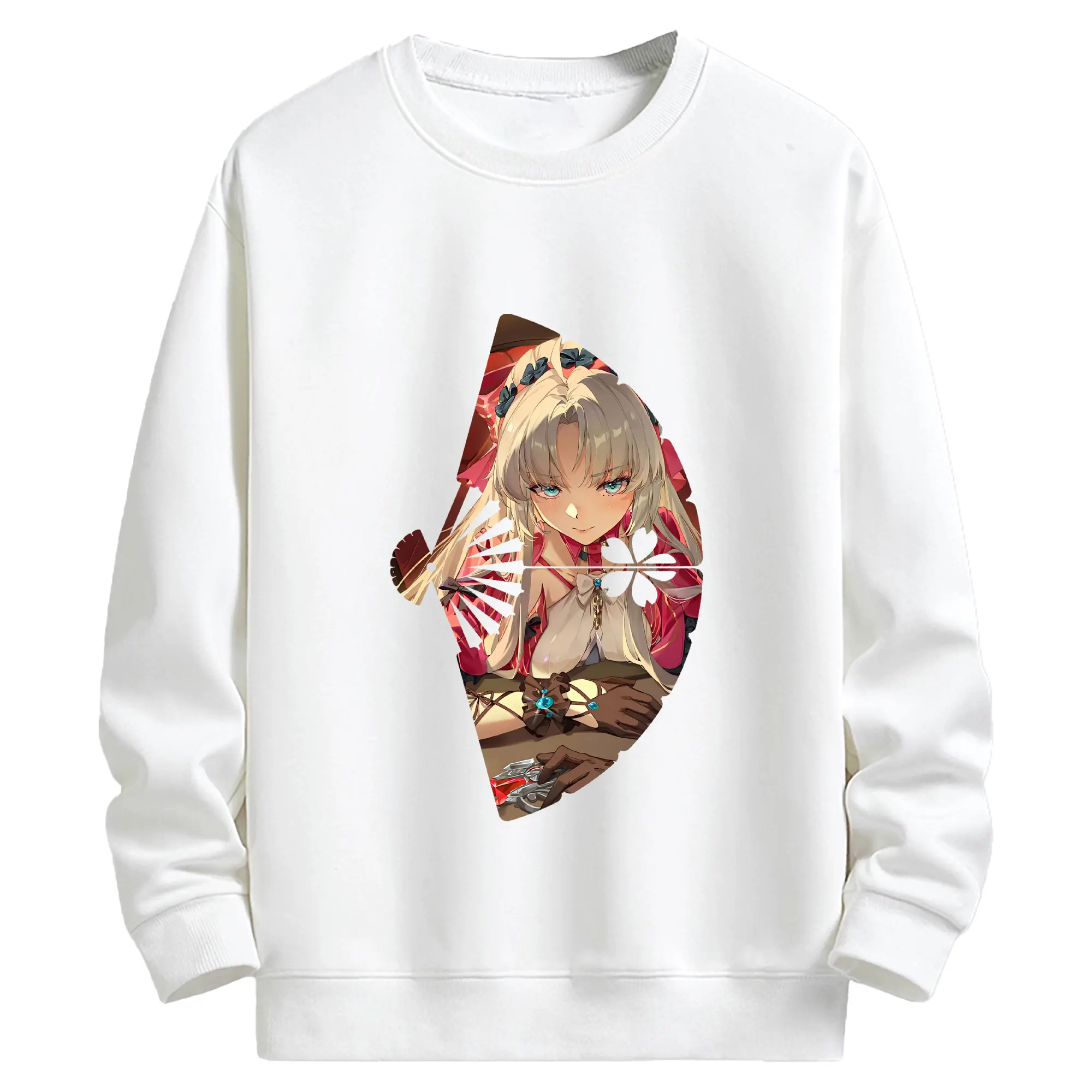 鳴潮 グッズ カルロッタ - キッズ クルーネックスウェットシャツ ・ フロントプリント ・ 綿80％ ポリエステル20％ ・ 快適 通学 スポーツ 日常使い お散歩用