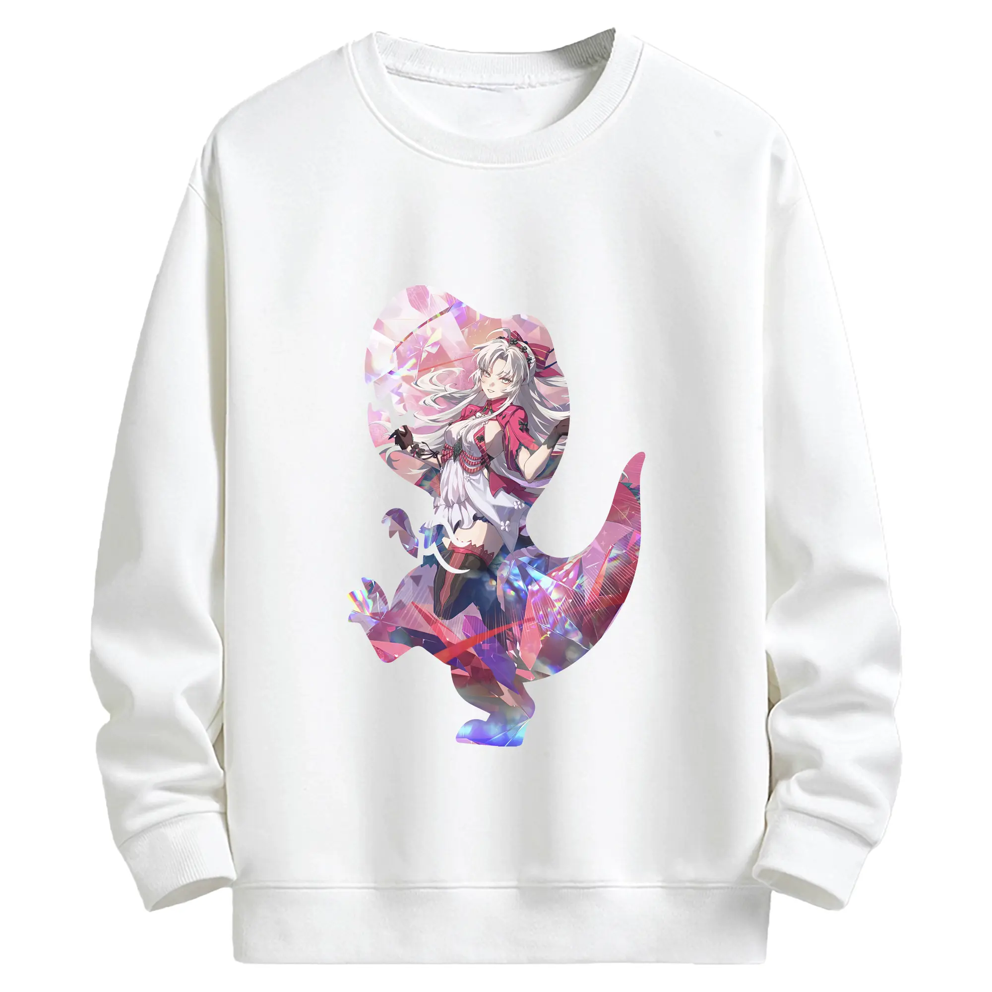 鳴潮 グッズ カルロッタ - キッズ クルーネックスウェットシャツ ・ フロントプリント ・ 綿80％ ポリエステル20％ ・ 快適 通学 スポーツ 日常使い お散歩用