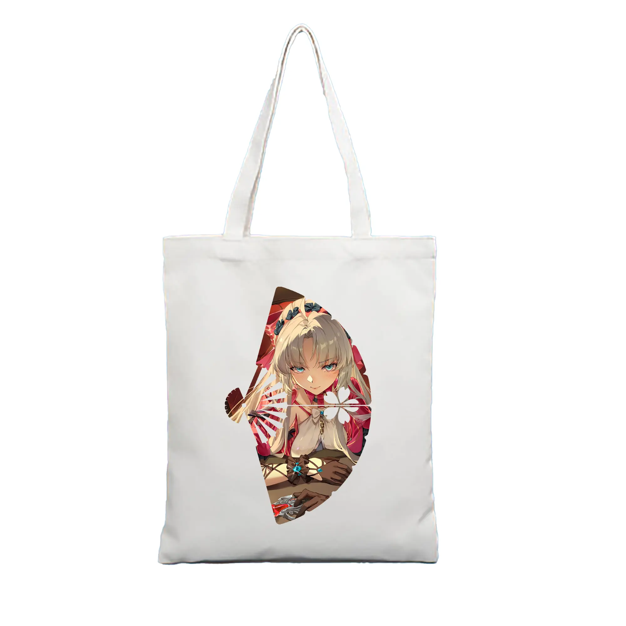 鳴潮 グッズ カルロッタ - 縦型キャンバス手提げバッグ（トートバッグ） ・ キャンバス素材 ・ ショッピング用 ・ 軽量 丈夫 お手入れ簡単