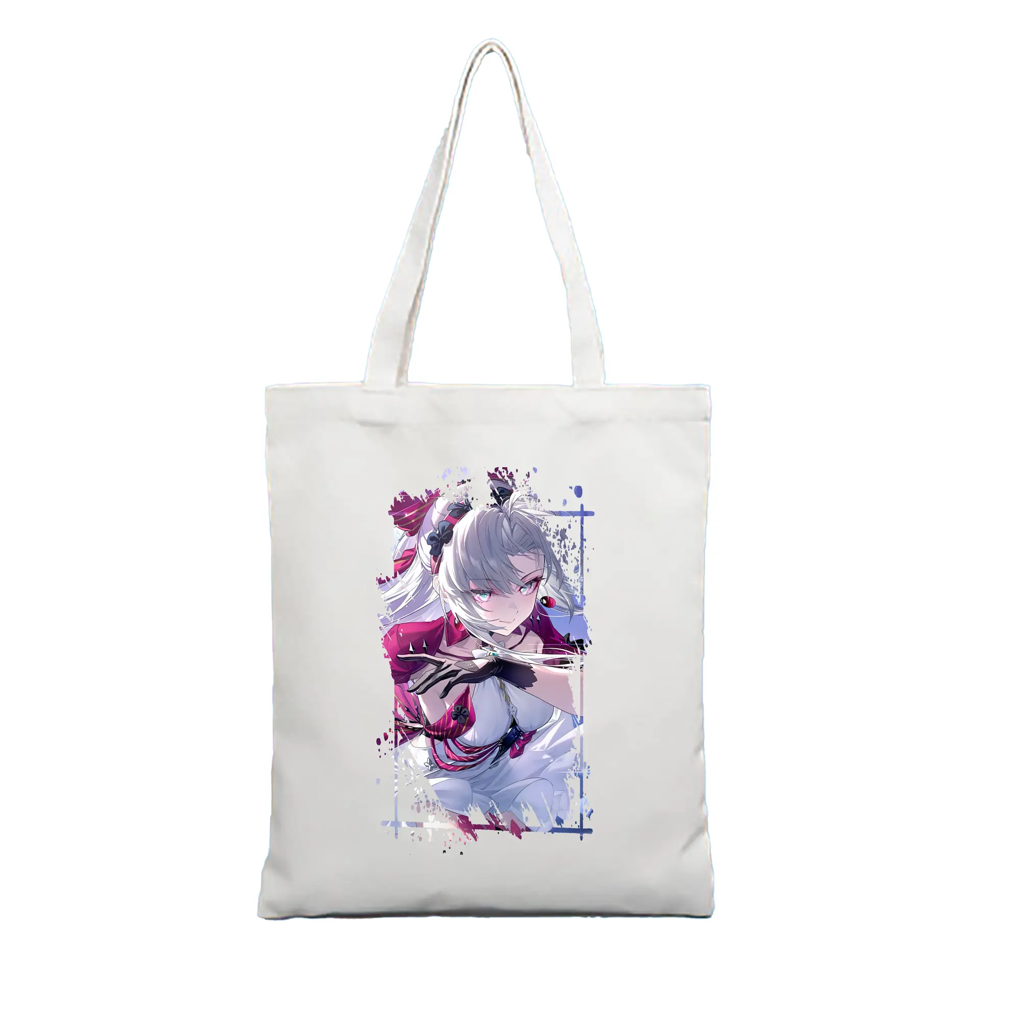 鳴潮 グッズ カルロッタ - 縦型キャンバス手提げバッグ（トートバッグ） ・ キャンバス素材 ・ ショッピング用 ・ 軽量 丈夫 お手入れ簡単