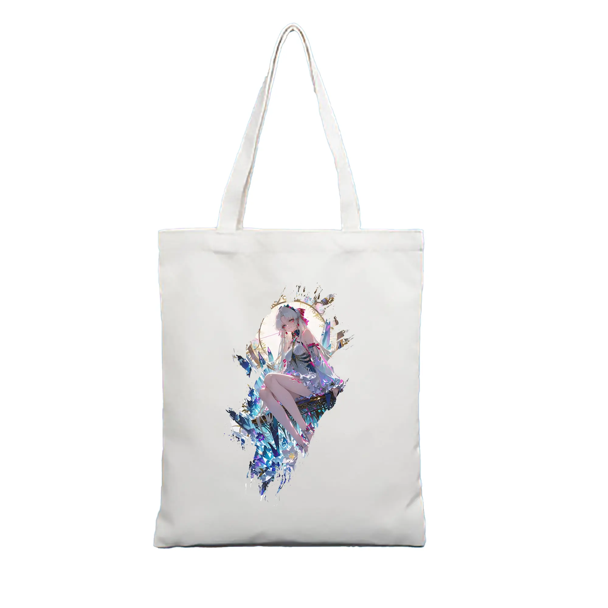 鳴潮 グッズ カルロッタ - 縦型キャンバス手提げバッグ（トートバッグ） ・ キャンバス素材 ・ ショッピング用 ・ 軽量 丈夫 お手入れ簡単