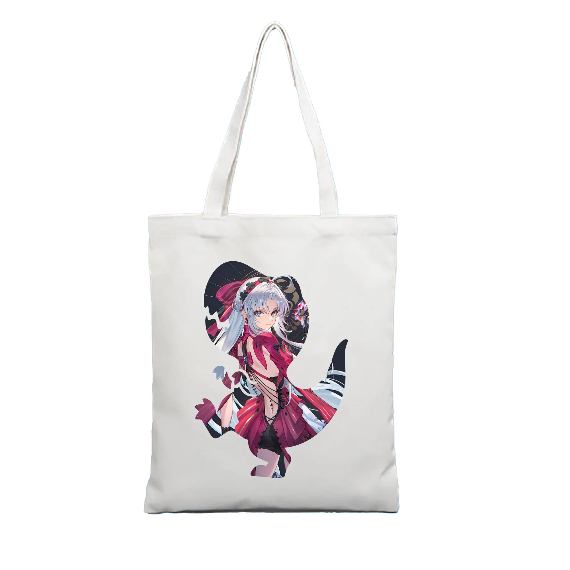 鳴潮 グッズ カルロッタ - 縦型キャンバス手提げバッグ（トートバッグ） ・ キャンバス素材 ・ ショッピング用 ・ 軽量 丈夫 お手入れ簡単