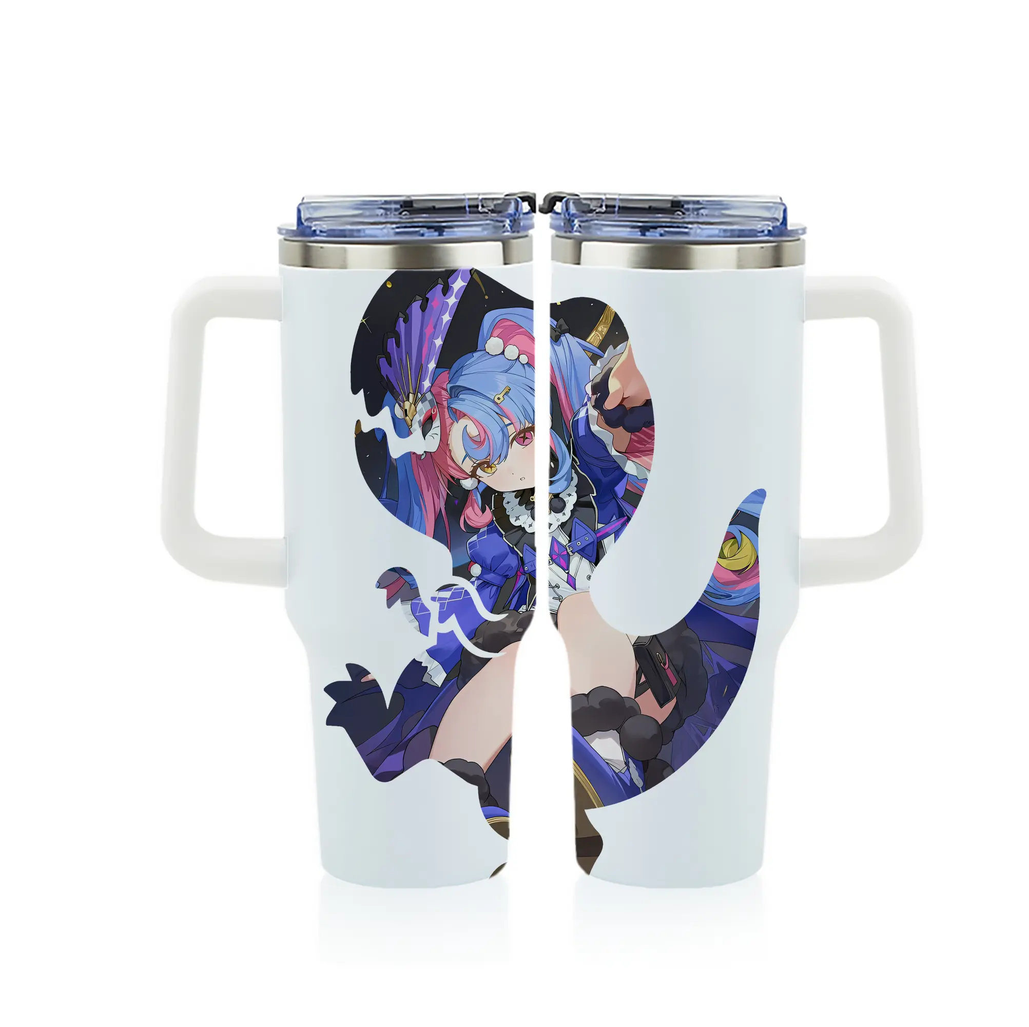 鳴潮 グッズ ロココ - 1200mL フルプリント車用タンブラー ・ 304ステンレス 内側 ・ 201ステンレス 外側 ・ 保温 保冷 ・ 通勤 ドライブ アウトドア用