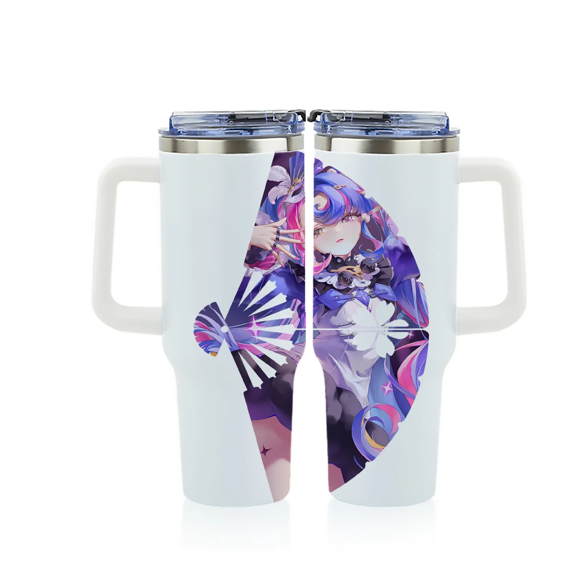 鳴潮 グッズ ロココ - 1200mL フルプリント車用タンブラー ・ 304ステンレス 内側 ・ 201ステンレス 外側 ・ 保温 保冷 ・ 通勤 ドライブ アウトドア用