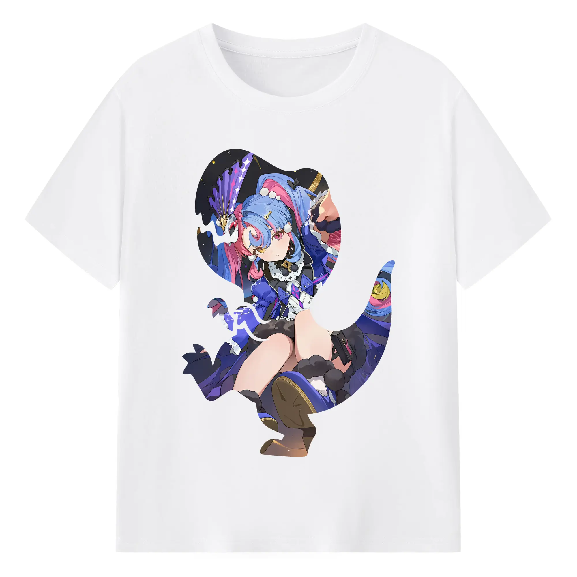 鳴潮 グッズ ロココ - 綿100％ 半袖Tシャツ ・ フロントプリント ・ 快適 通気性 ・ 日常使い 散歩 スポーツ用