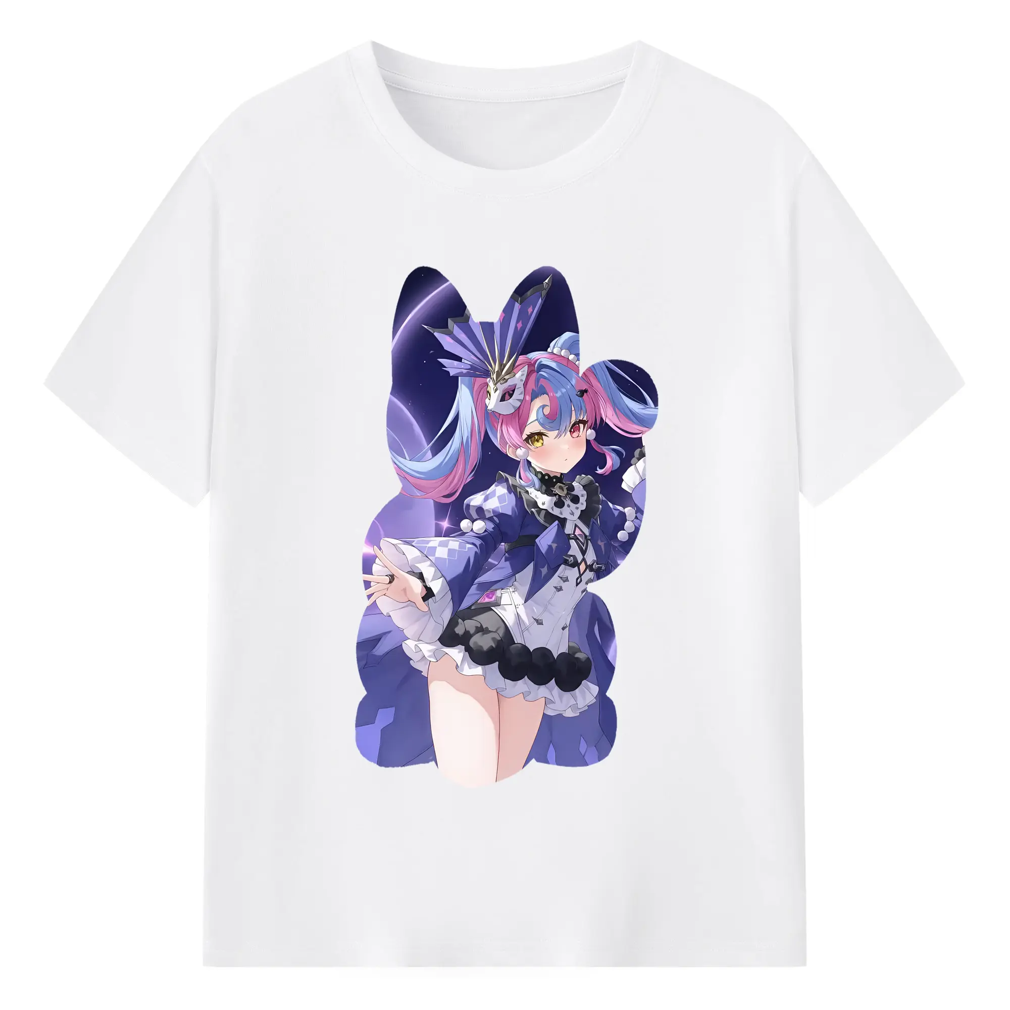 鳴潮 グッズ ロココ - 綿100％ 半袖Tシャツ ・ フロントプリント ・ 快適 通気性 ・ 日常使い 散歩 スポーツ用