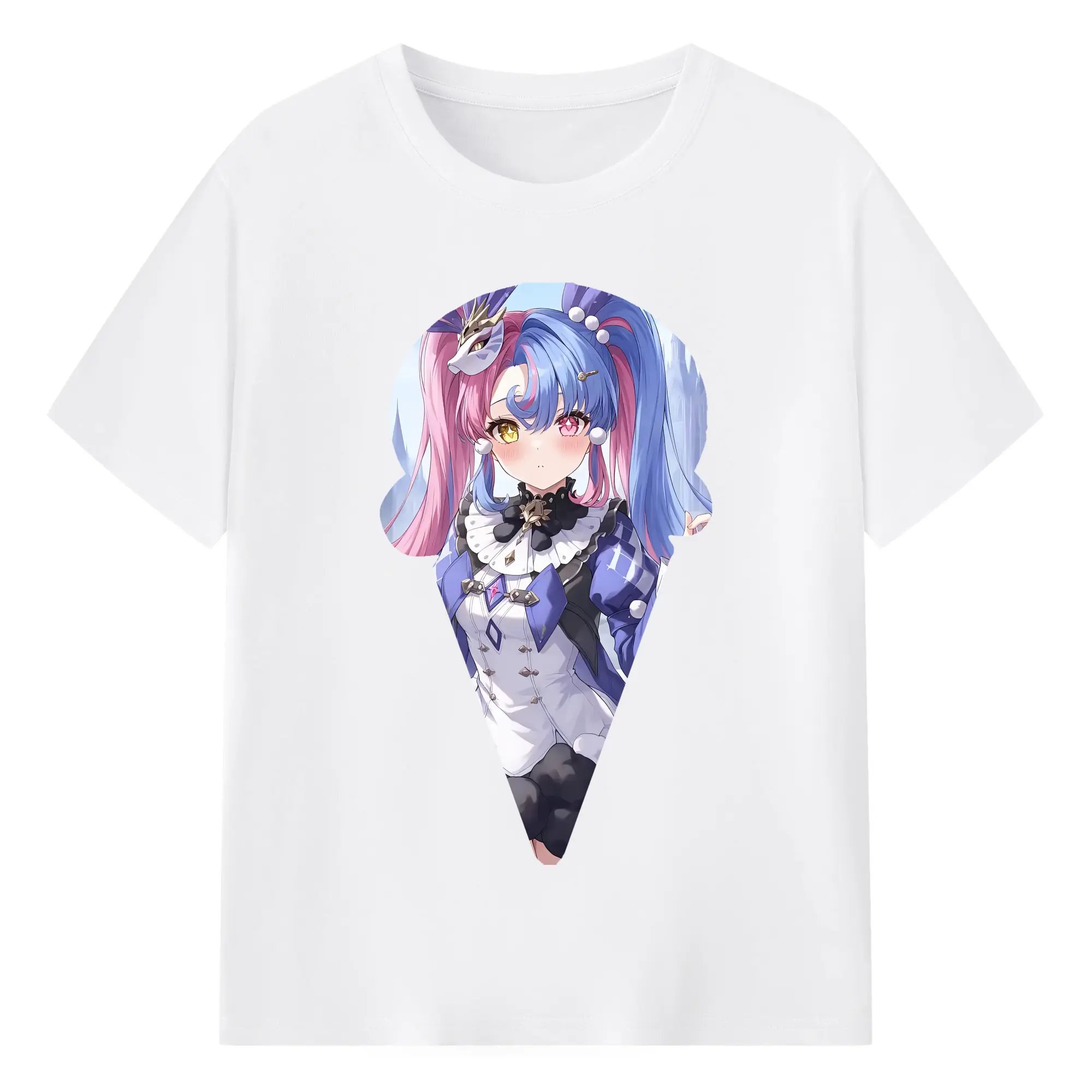 鳴潮 グッズ ロココ - 綿100％ 半袖Tシャツ ・ フロントプリント ・ 快適 通気性 ・ 日常使い 散歩 スポーツ用