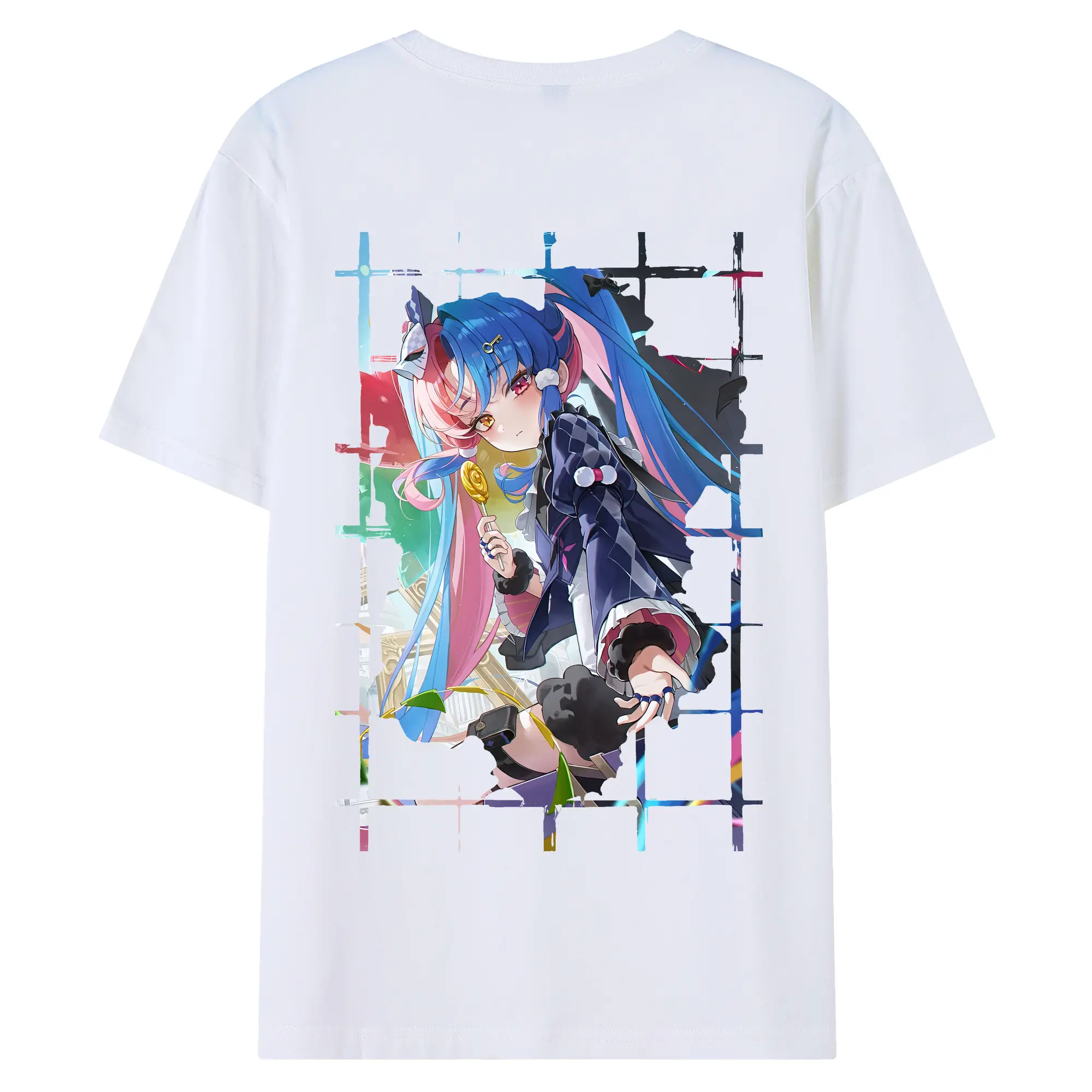 鳴潮 グッズ ロココ - 綿100％ 半袖Tシャツ ・ バックプリント ・ 快適 通気性 ・ 日常使い 散歩 スポーツ用