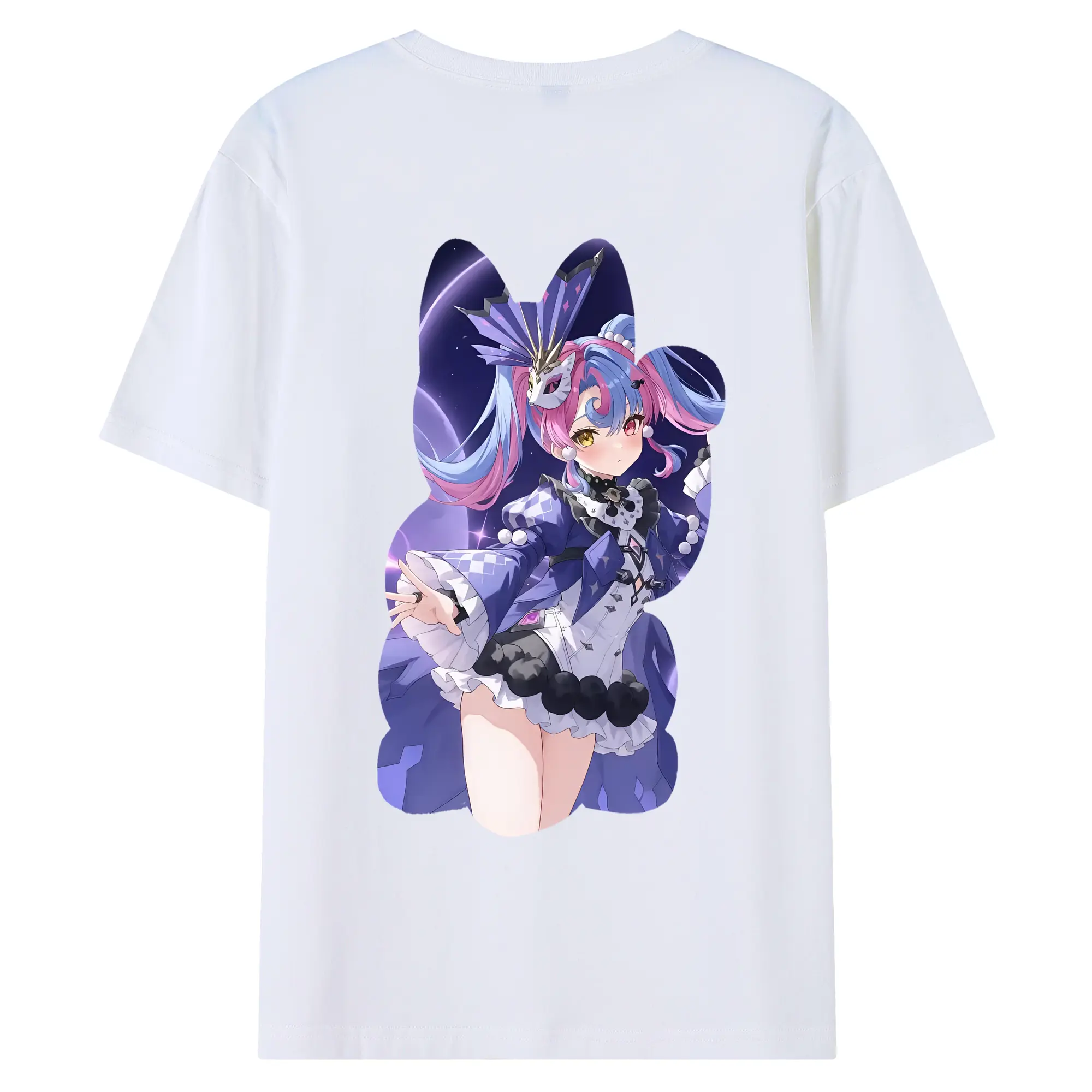 鳴潮 グッズ ロココ - 綿100％ 半袖Tシャツ ・ バックプリント ・ 快適 通気性 ・ 日常使い 散歩 スポーツ用