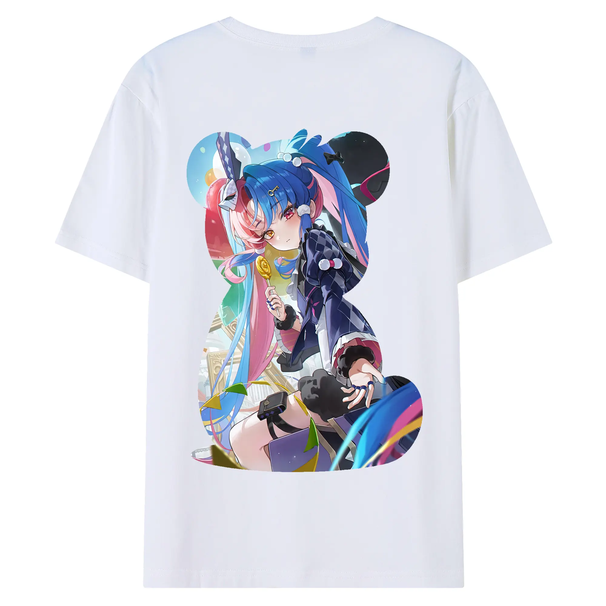 鳴潮 グッズ ロココ - 綿100％ 半袖Tシャツ ・ バックプリント ・ 快適 通気性 ・ 日常使い 散歩 スポーツ用