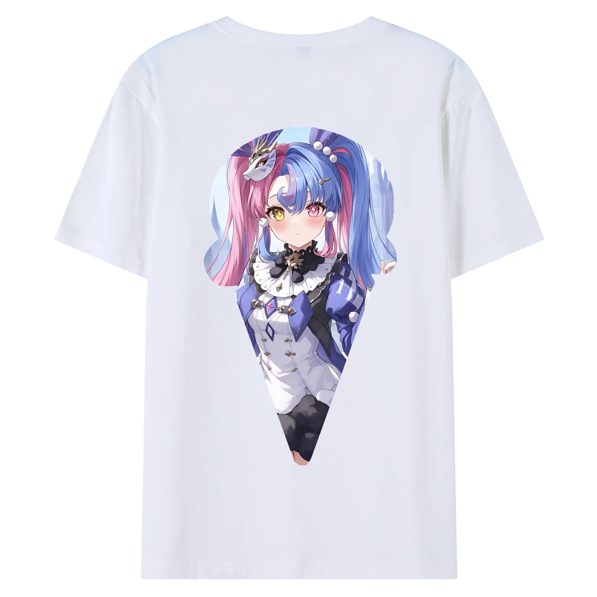 鳴潮 グッズ ロココ - 綿100％ 半袖Tシャツ ・ バックプリント ・ 快適 通気性 ・ 日常使い 散歩 スポーツ用