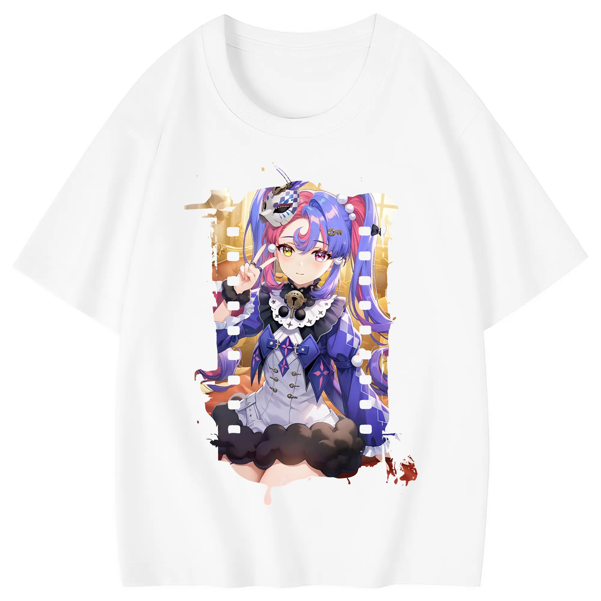 鳴潮 グッズ ロココ - 綿100％ キッズTシャツ ・ フロントプリント ・ 快適 通気性 ・ スポーツ カジュアル 散歩用