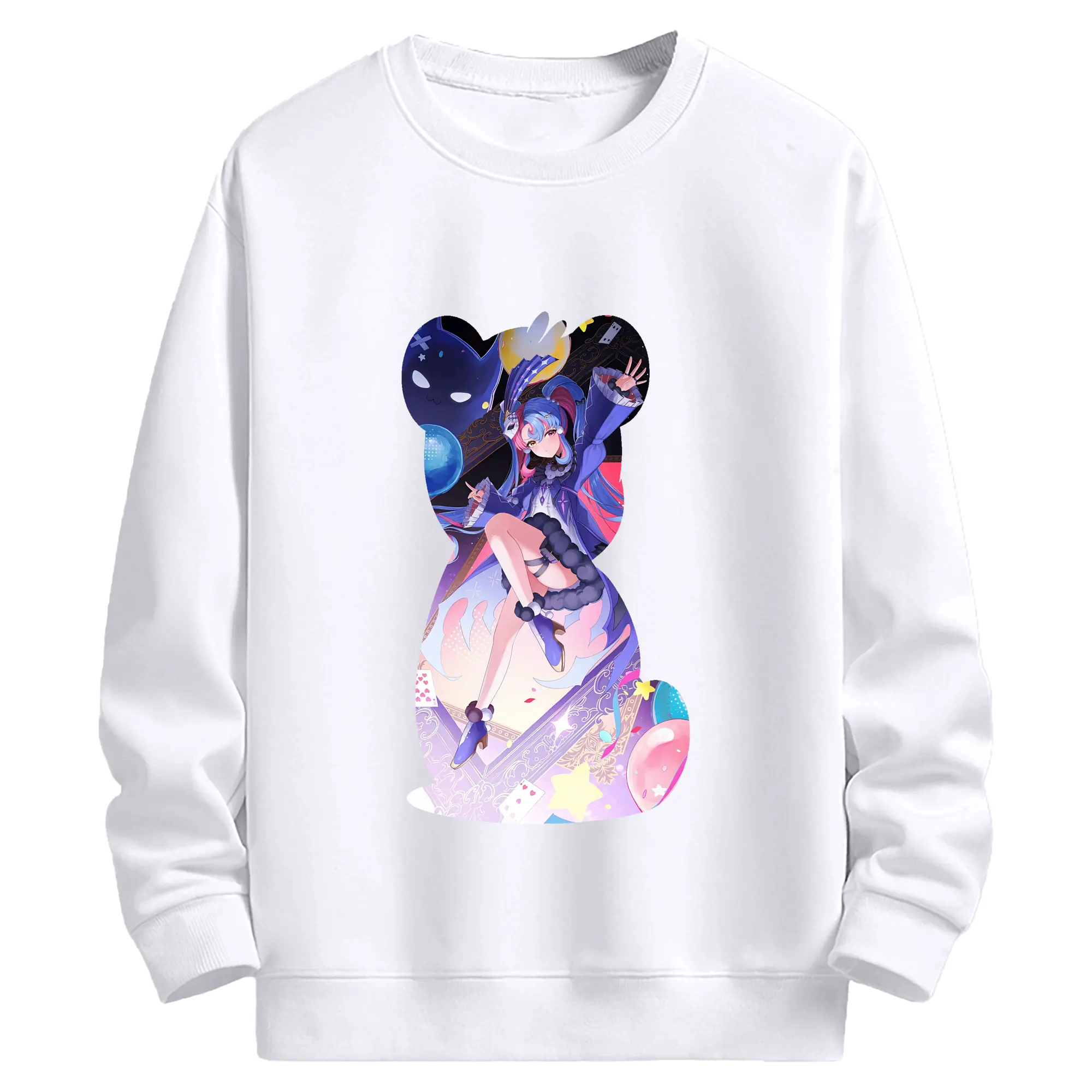 鳴潮 グッズ ロココ - 高品質 クルーネック スウェット ・ コットン59％ ポリエステル41％ ・ ユニセックス 長袖 トレーナー ・ カジュアル デイリー スポーツ 散歩用