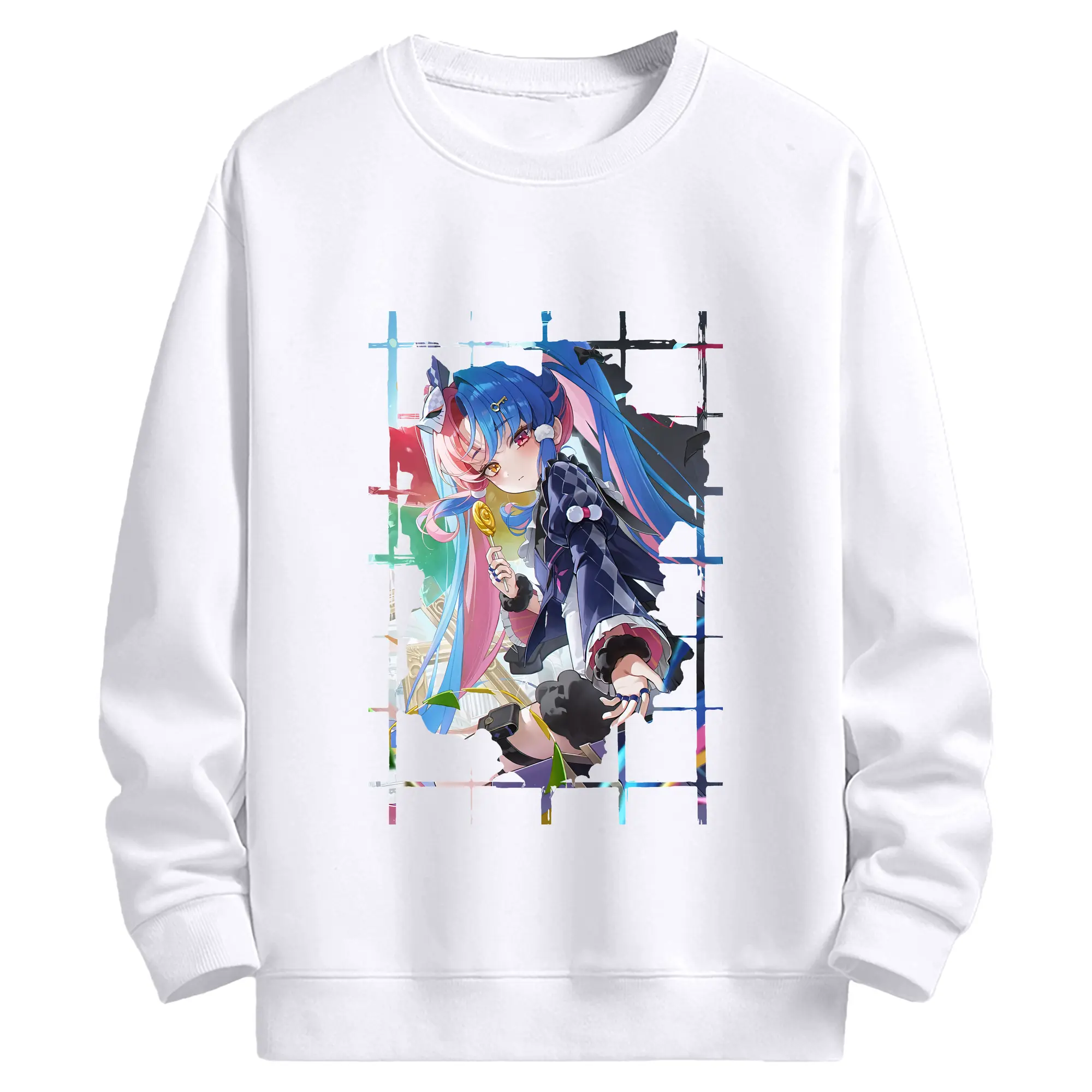 鳴潮 グッズ ロココ - 高品質 クルーネック スウェット ・ コットン59％ ポリエステル41％ ・ ユニセックス 長袖 トレーナー ・ カジュアル デイリー スポーツ 散歩用