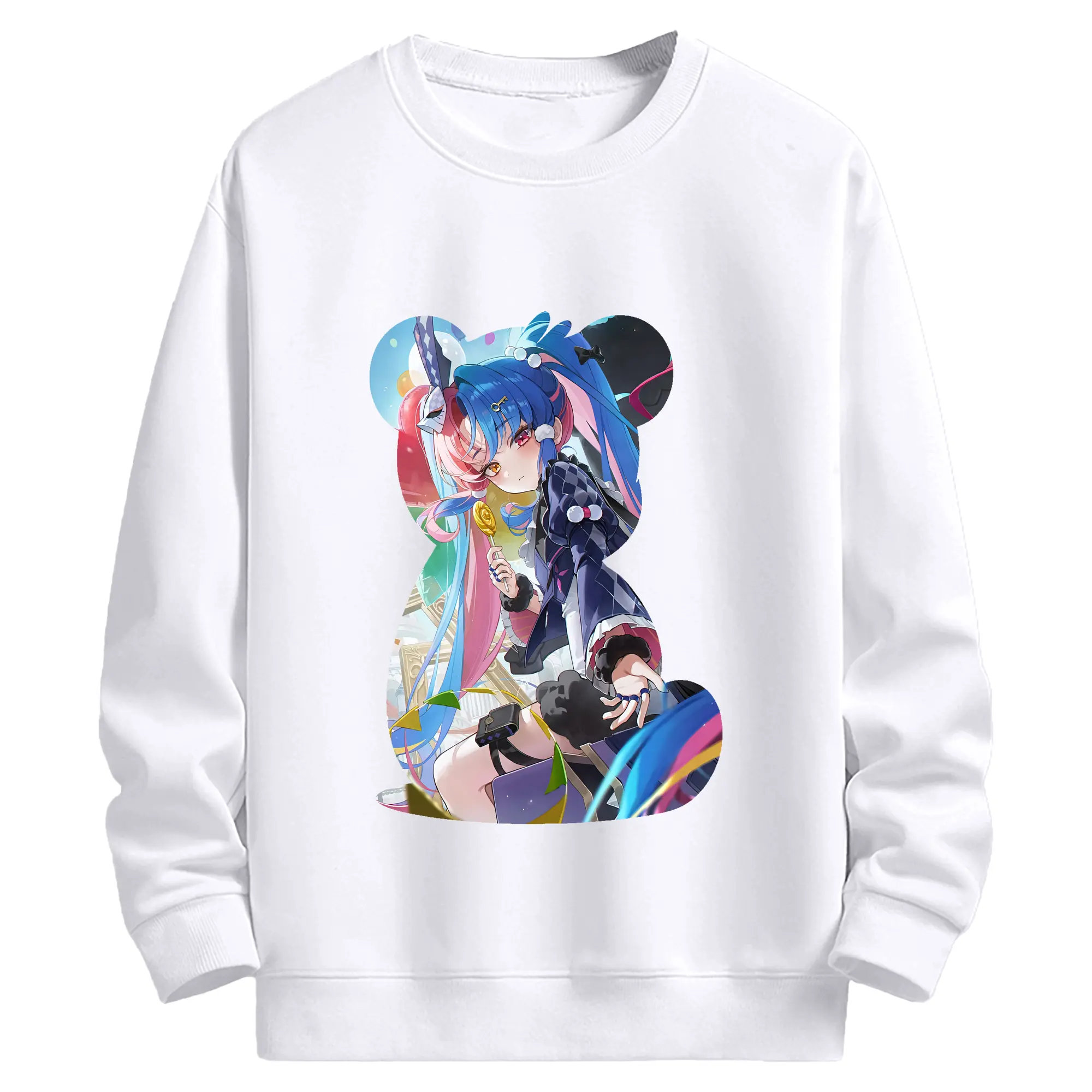 鳴潮 グッズ ロココ - 高品質 クルーネック スウェット ・ コットン59％ ポリエステル41％ ・ ユニセックス 長袖 トレーナー ・ カジュアル デイリー スポーツ 散歩用