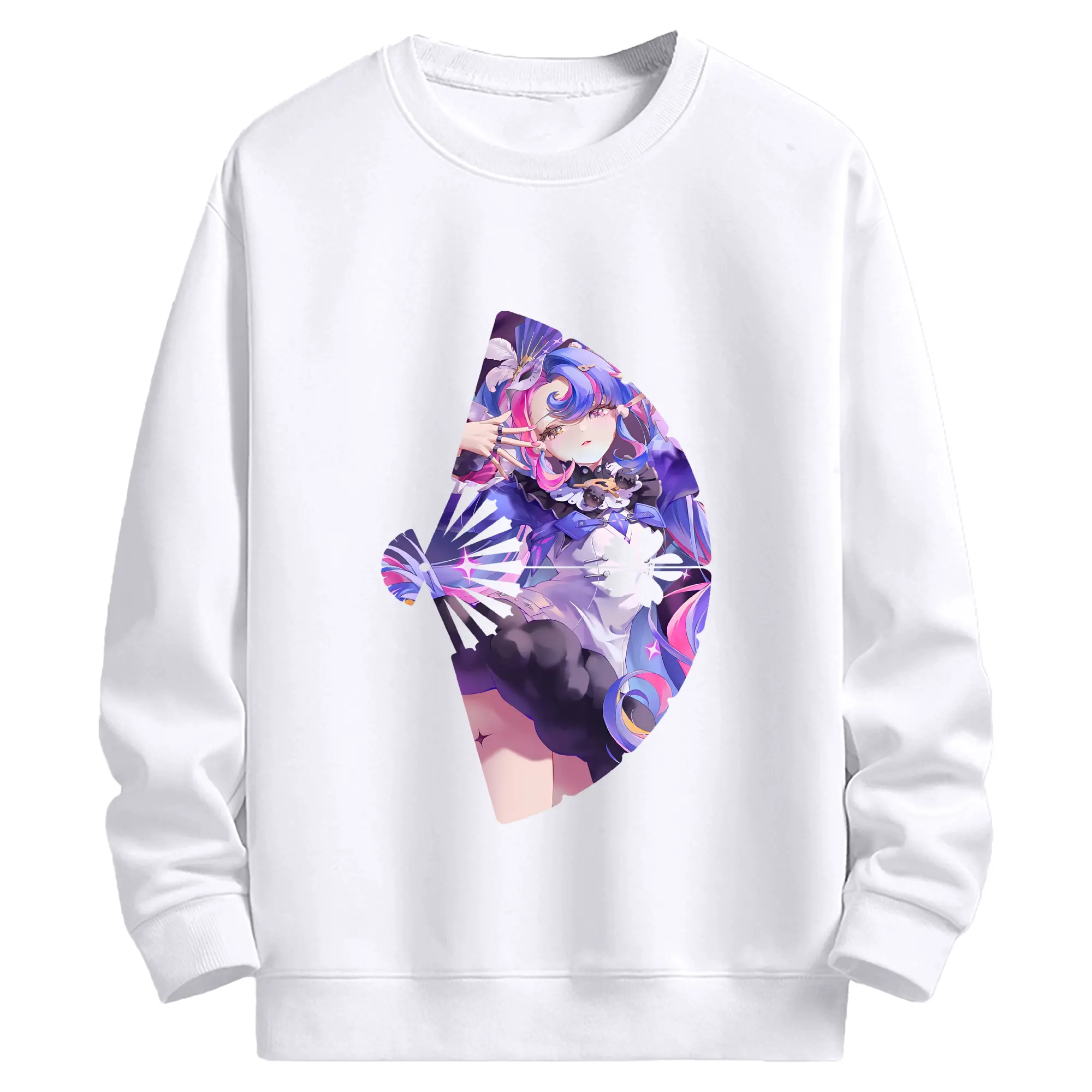 鳴潮 グッズ ロココ - 高品質 クルーネック スウェット ・ コットン59％ ポリエステル41％ ・ ユニセックス 長袖 トレーナー ・ カジュアル デイリー スポーツ 散歩用