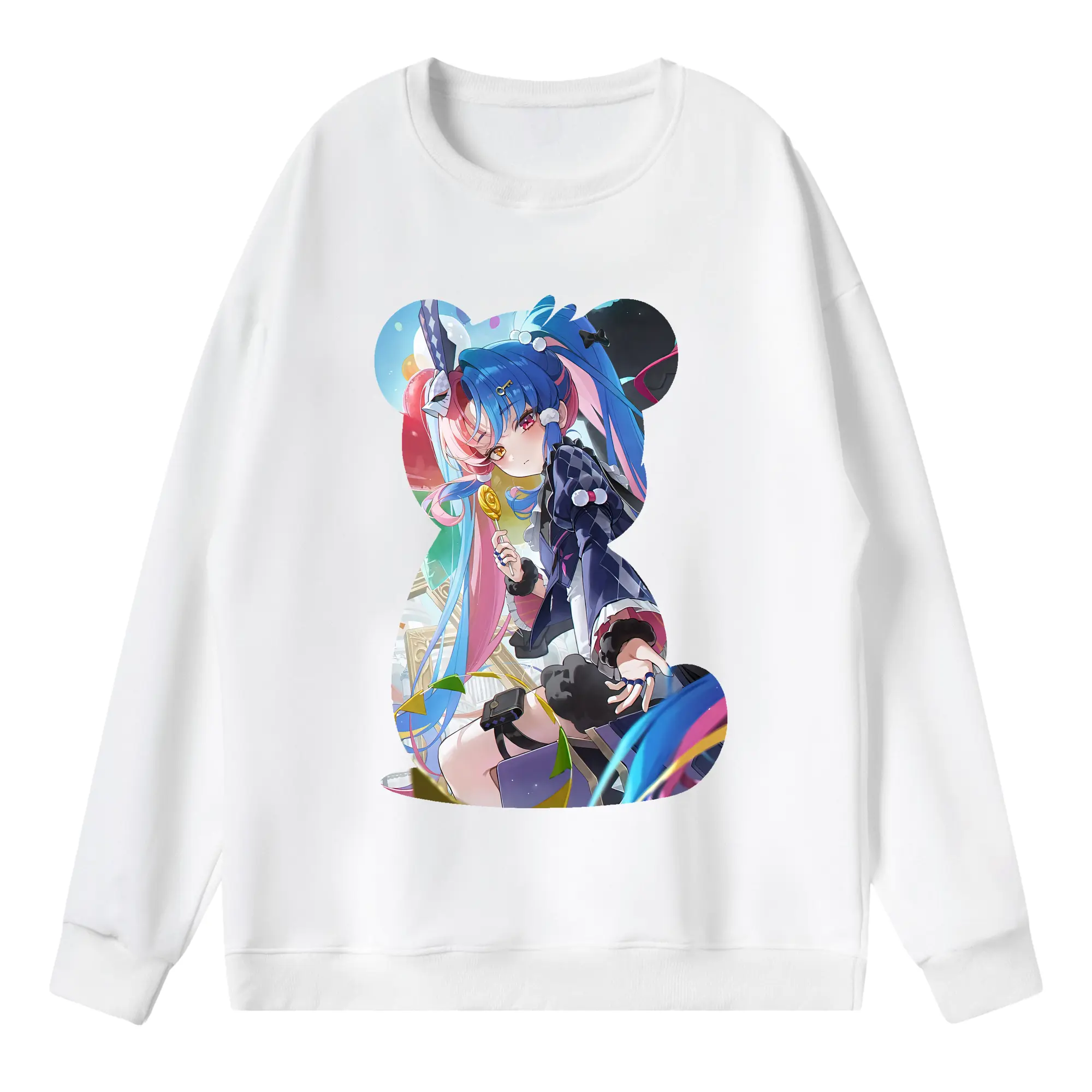 鳴潮 グッズ ロココ - 薄手 クルーネック スウェット 裏毛260g · ポリエステル 春秋向け カジュアル 男女兼用 · トレーナー デイリー スポーツ 散歩に最適