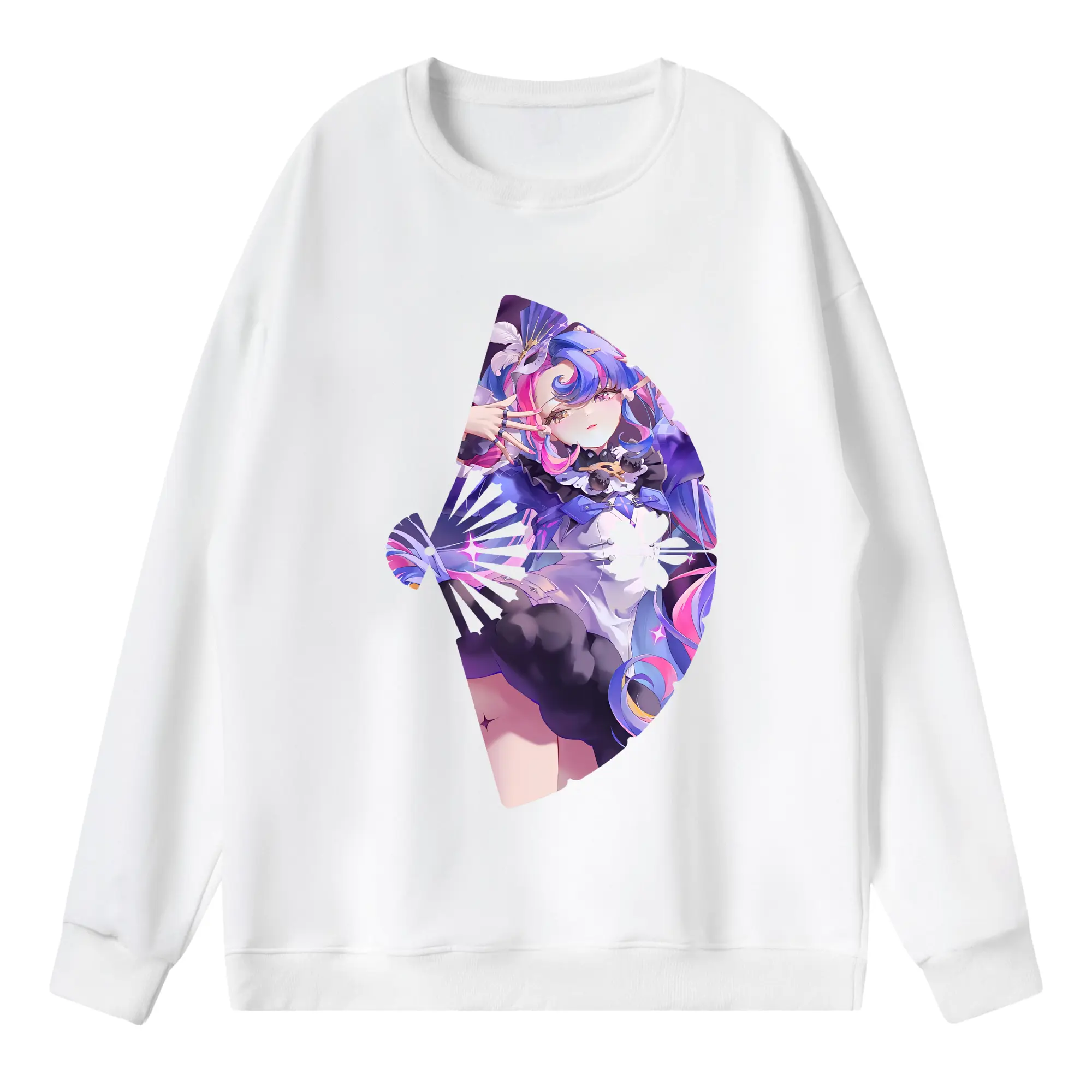 鳴潮 グッズ ロココ - 薄手 クルーネック スウェット 裏毛260g · ポリエステル 春秋向け カジュアル 男女兼用 · トレーナー デイリー スポーツ 散歩に最適