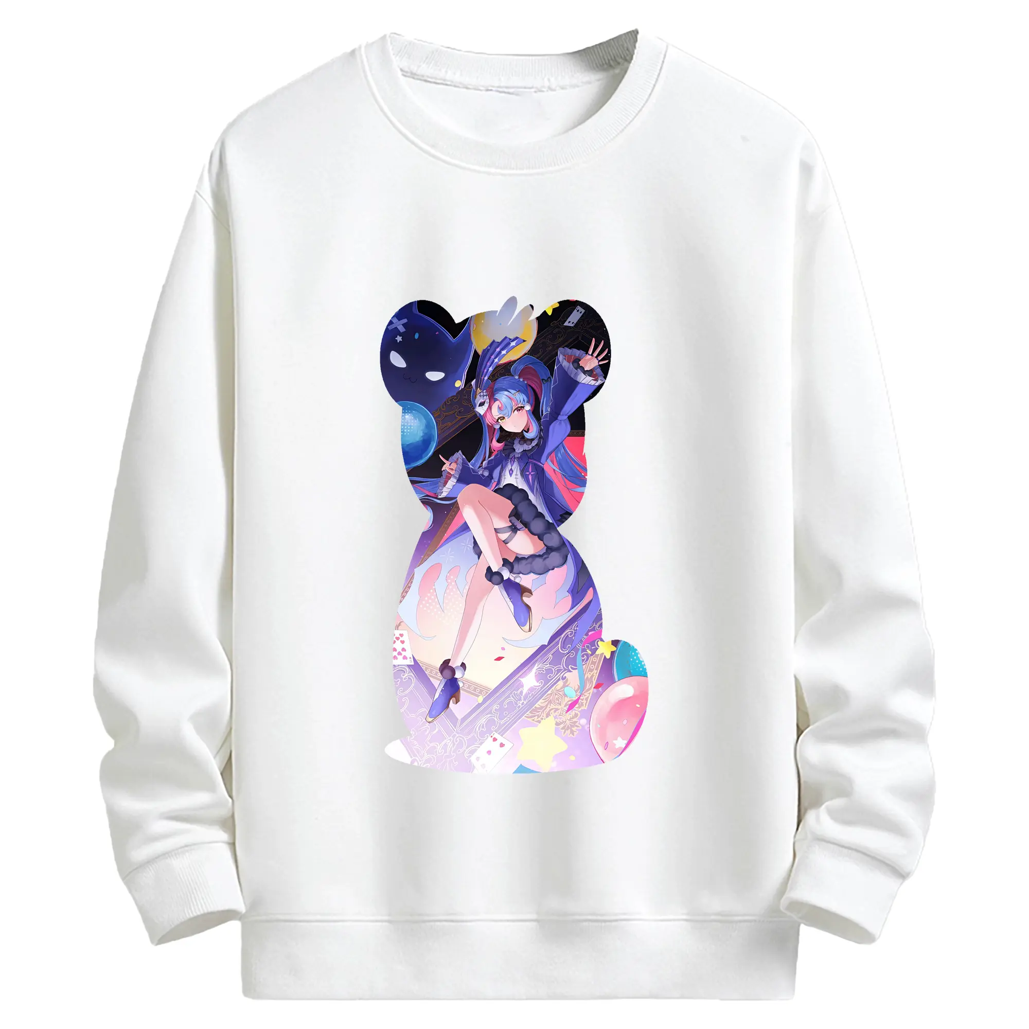 鳴潮 グッズ ロココ - キッズ クルーネックスウェットシャツ ・ フロントプリント ・ 綿80％ ポリエステル20％ ・ 快適 通学 スポーツ 日常使い お散歩用