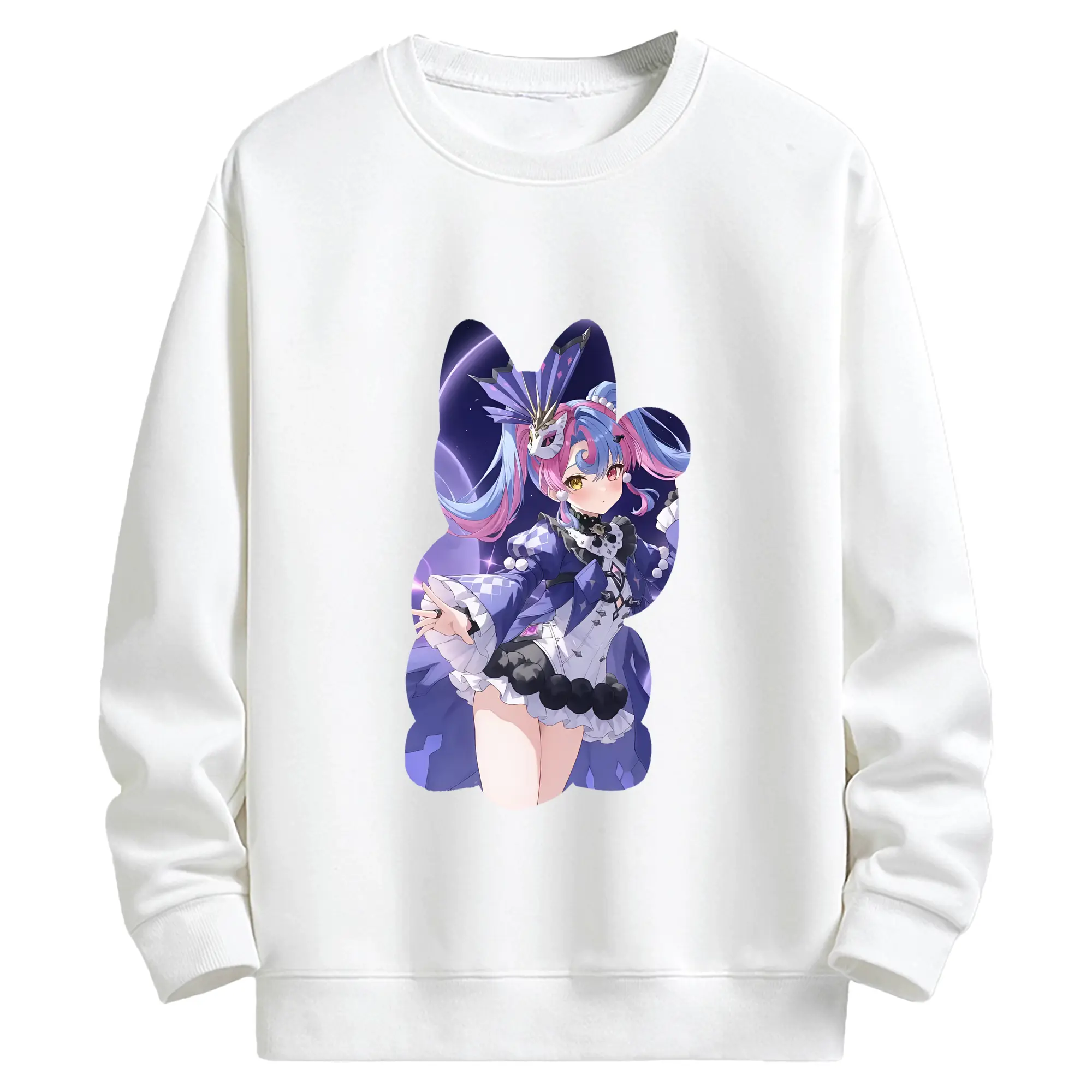 鳴潮 グッズ ロココ - キッズ クルーネックスウェットシャツ ・ フロントプリント ・ 綿80％ ポリエステル20％ ・ 快適 通学 スポーツ 日常使い お散歩用