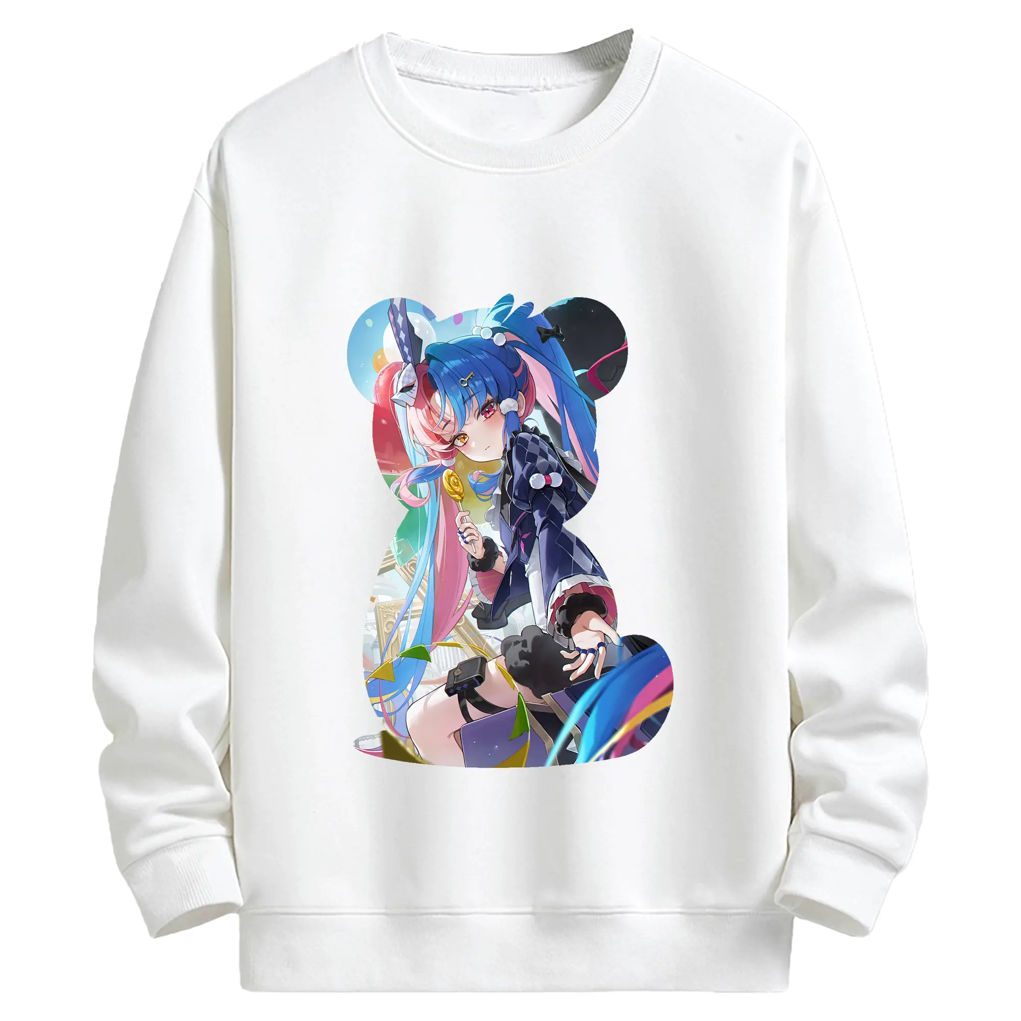 鳴潮 グッズ ロココ - キッズ クルーネックスウェットシャツ ・ フロントプリント ・ 綿80％ ポリエステル20％ ・ 快適 通学 スポーツ 日常使い お散歩用