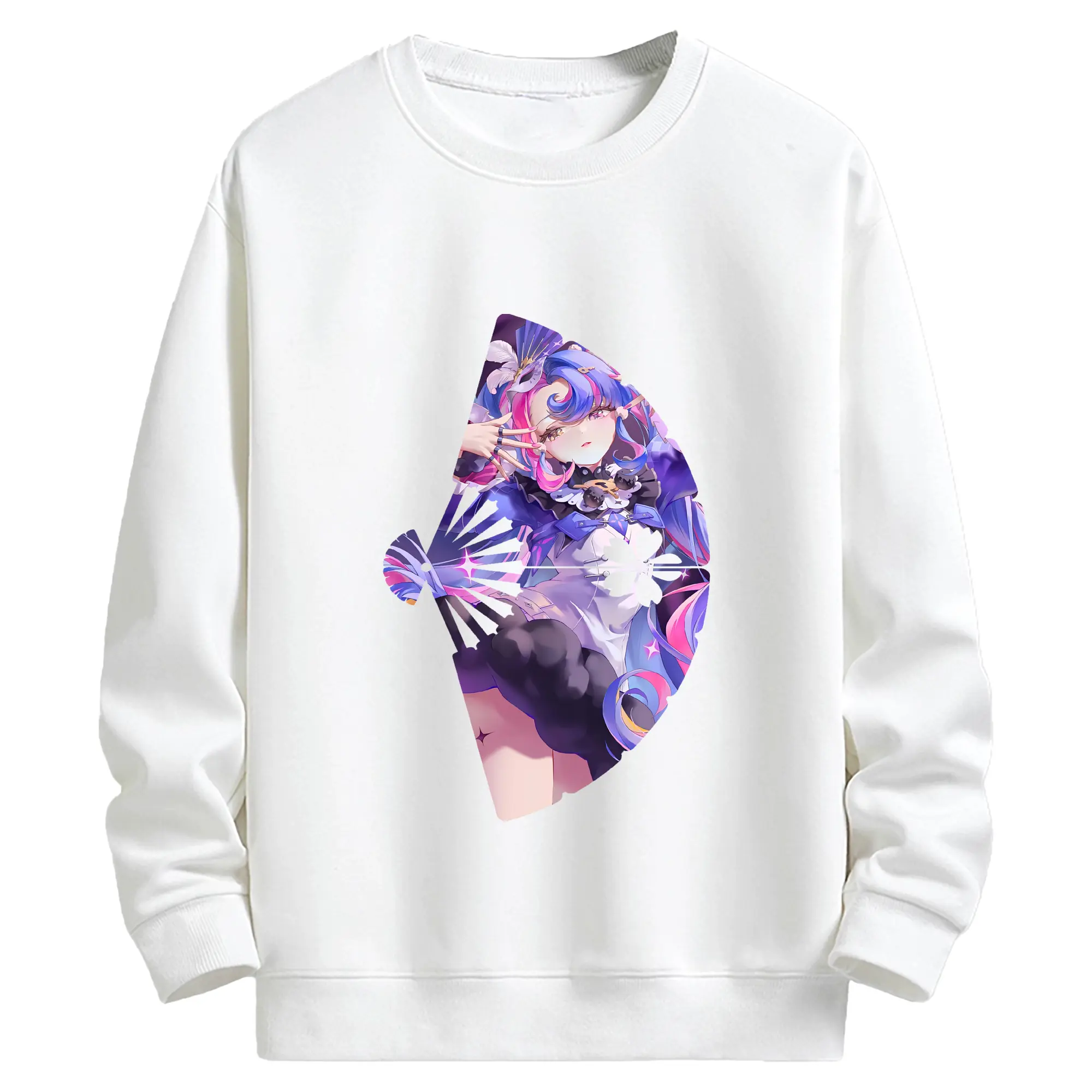 鳴潮 グッズ ロココ - キッズ クルーネックスウェットシャツ ・ フロントプリント ・ 綿80％ ポリエステル20％ ・ 快適 通学 スポーツ 日常使い お散歩用