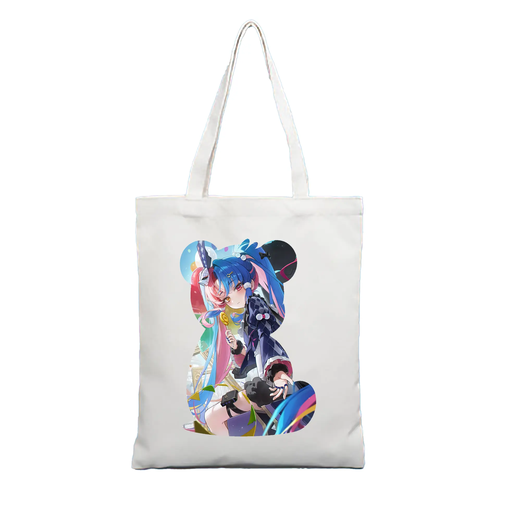 鳴潮 グッズ ロココ - 縦型キャンバス手提げバッグ（トートバッグ） ・ キャンバス素材 ・ ショッピング用 ・ 軽量 丈夫 お手入れ簡単