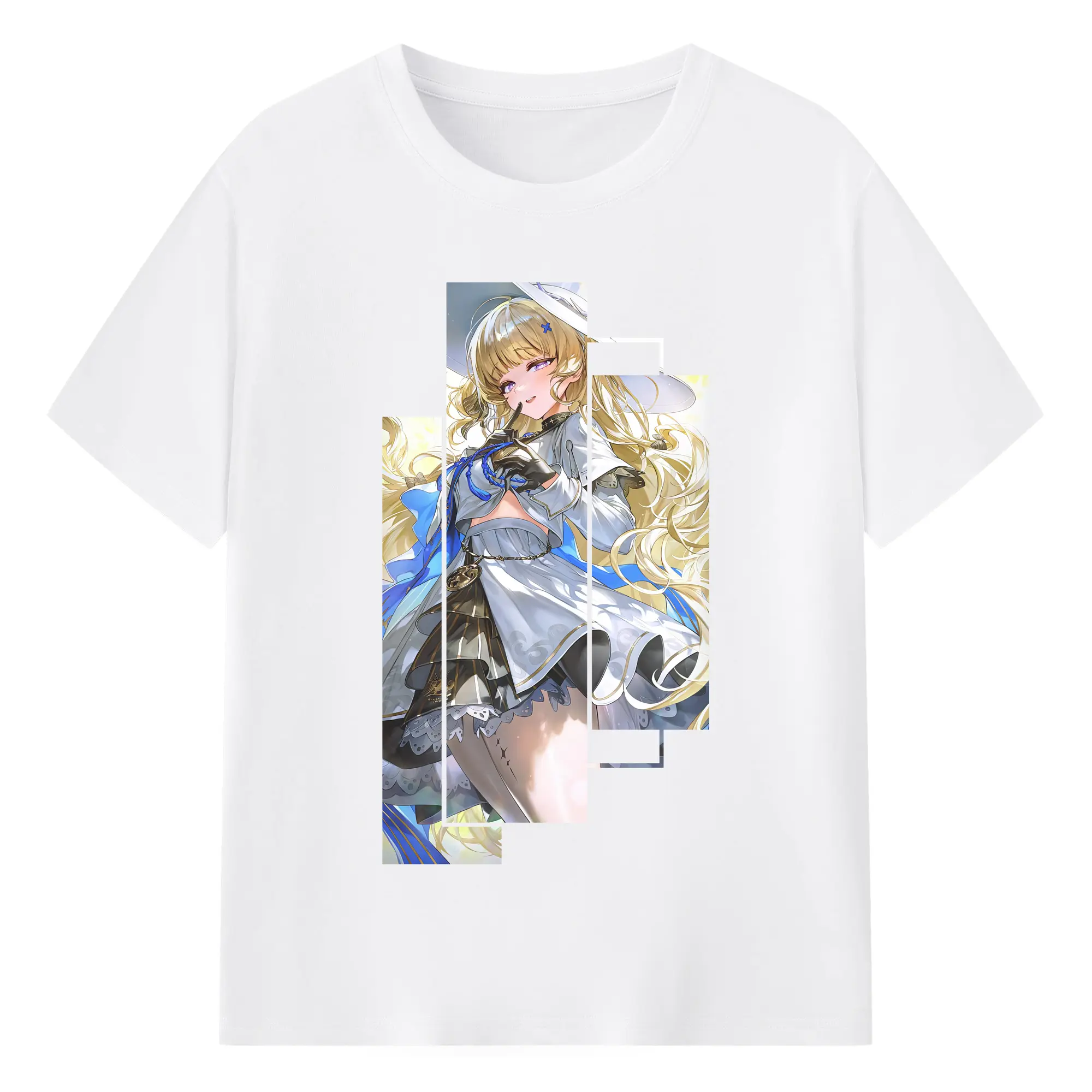 鳴潮 グッズ フィービー - 綿100％ 半袖Tシャツ ・ フロントプリント ・ 快適 通気性 ・ 日常使い 散歩 スポーツ用
