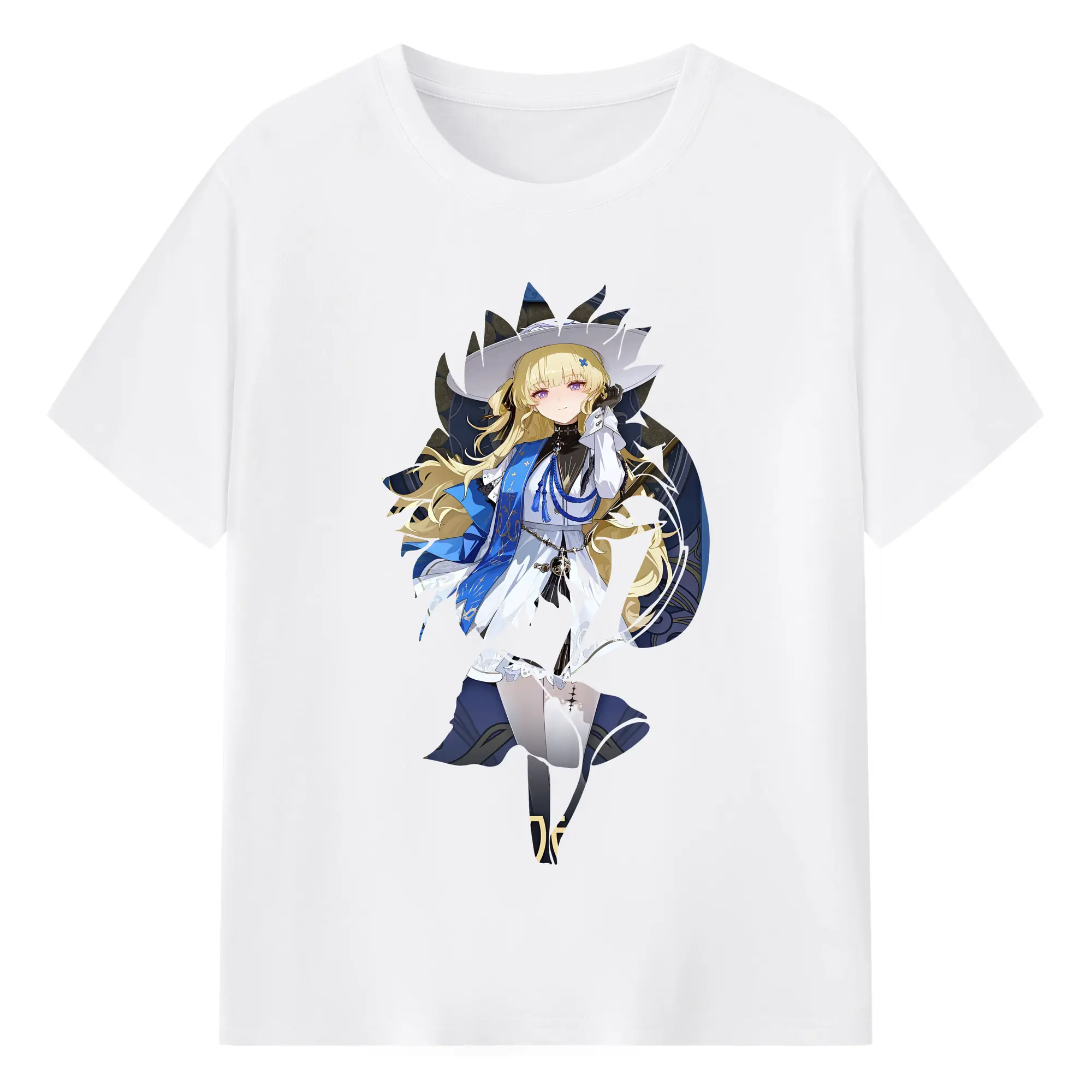 鳴潮 グッズ フィービー - 綿100％ 半袖Tシャツ ・ フロントプリント ・ 快適 通気性 ・ 日常使い 散歩 スポーツ用