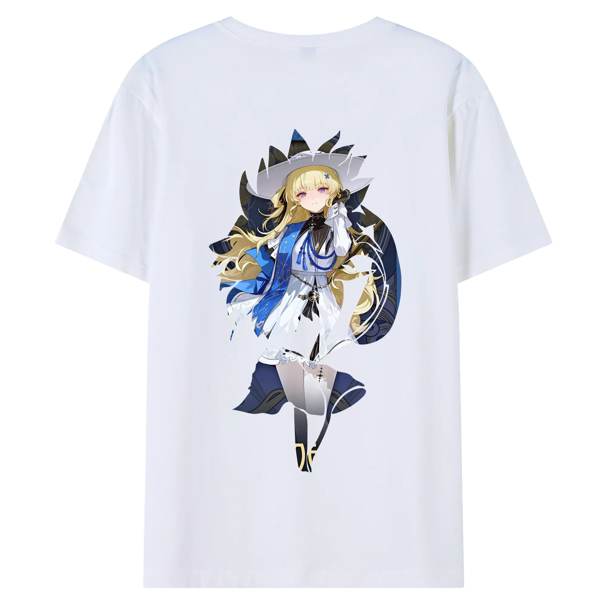 鳴潮 グッズ フィービー - 綿100％ 半袖Tシャツ ・ バックプリント ・ 快適 通気性 ・ 日常使い 散歩 スポーツ用