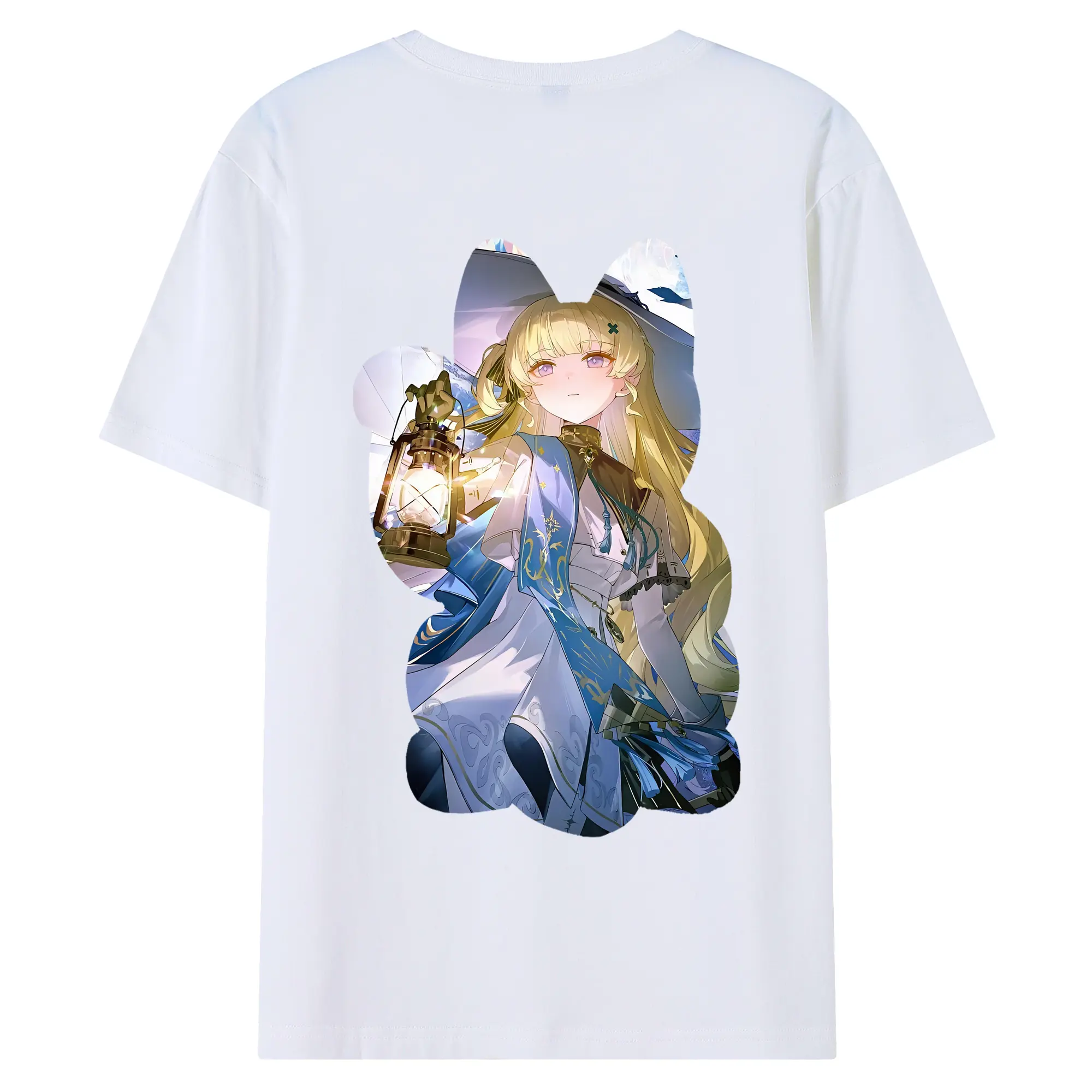 鳴潮 グッズ フィービー - 綿100％ 半袖Tシャツ ・ バックプリント ・ 快適 通気性 ・ 日常使い 散歩 スポーツ用