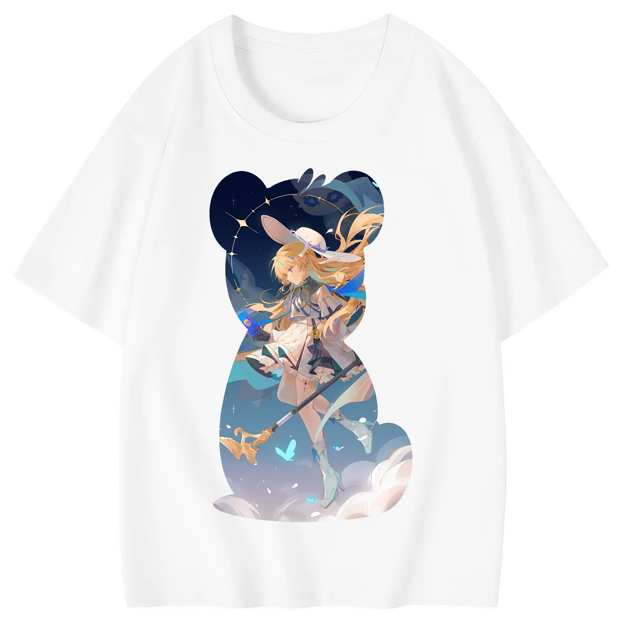 鳴潮 グッズ フィービー - 綿100％ キッズTシャツ ・ フロントプリント ・ 快適 通気性 ・ スポーツ カジュアル 散歩用