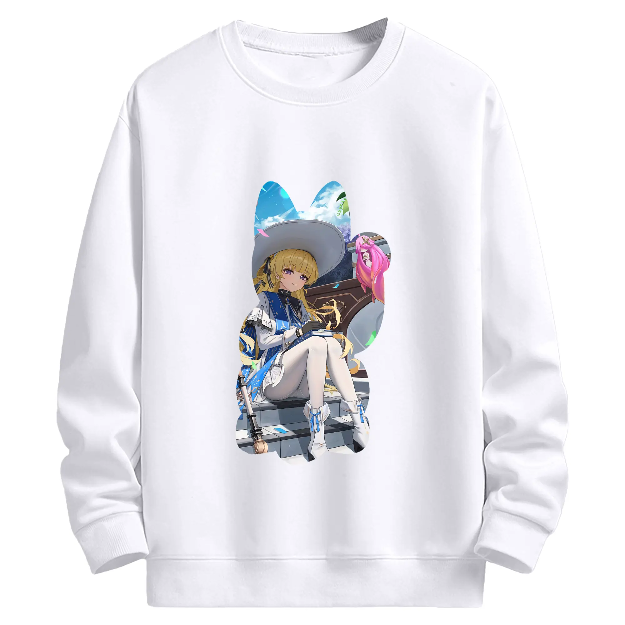 鳴潮 グッズ フィービー - 高品質 クルーネック スウェット ・ コットン59％ ポリエステル41％ ・ ユニセックス 長袖 トレーナー ・ カジュアル デイリー スポーツ 散歩用