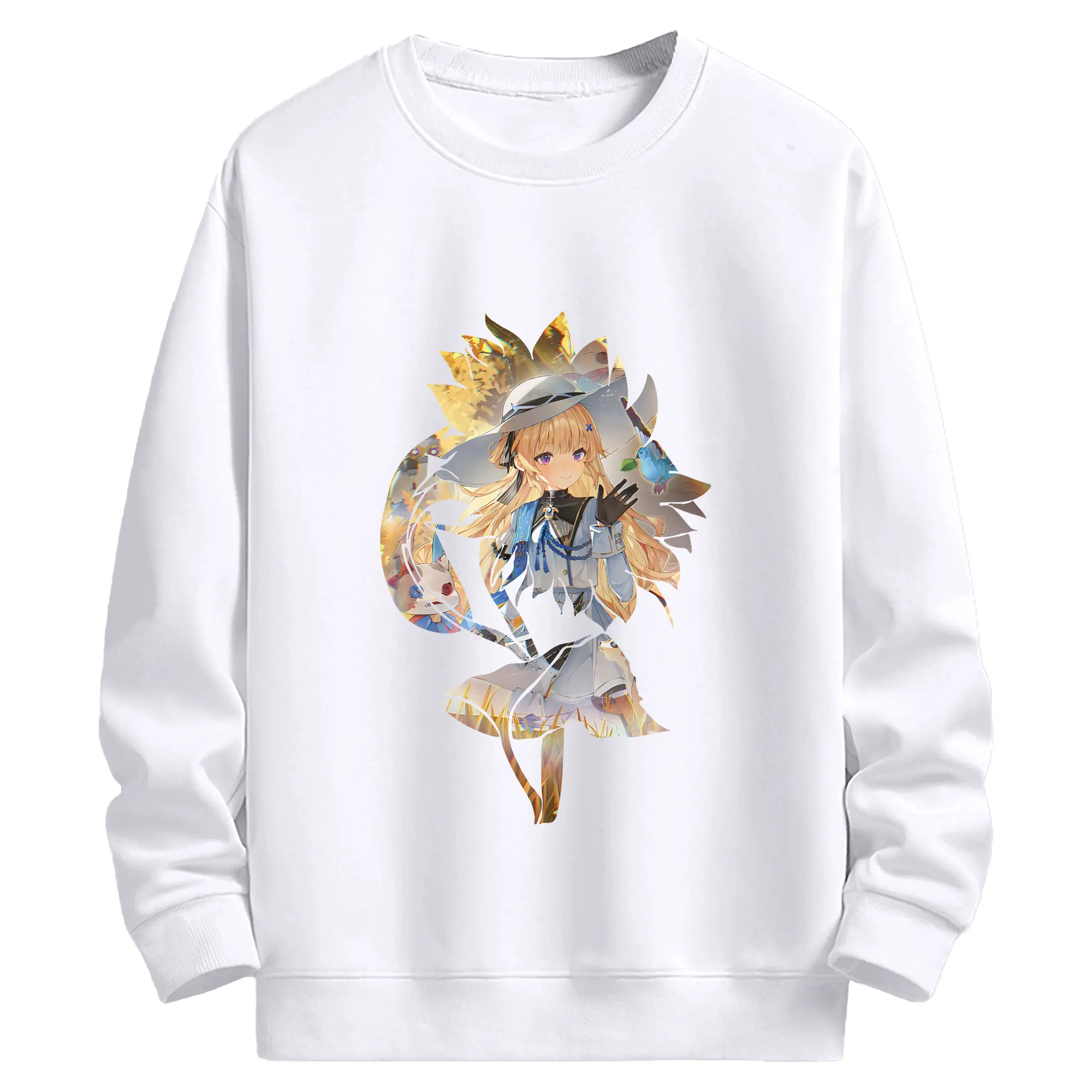 鳴潮 グッズ フィービー - 高品質 クルーネック スウェット ・ コットン59％ ポリエステル41％ ・ ユニセックス 長袖 トレーナー ・ カジュアル デイリー スポーツ 散歩用