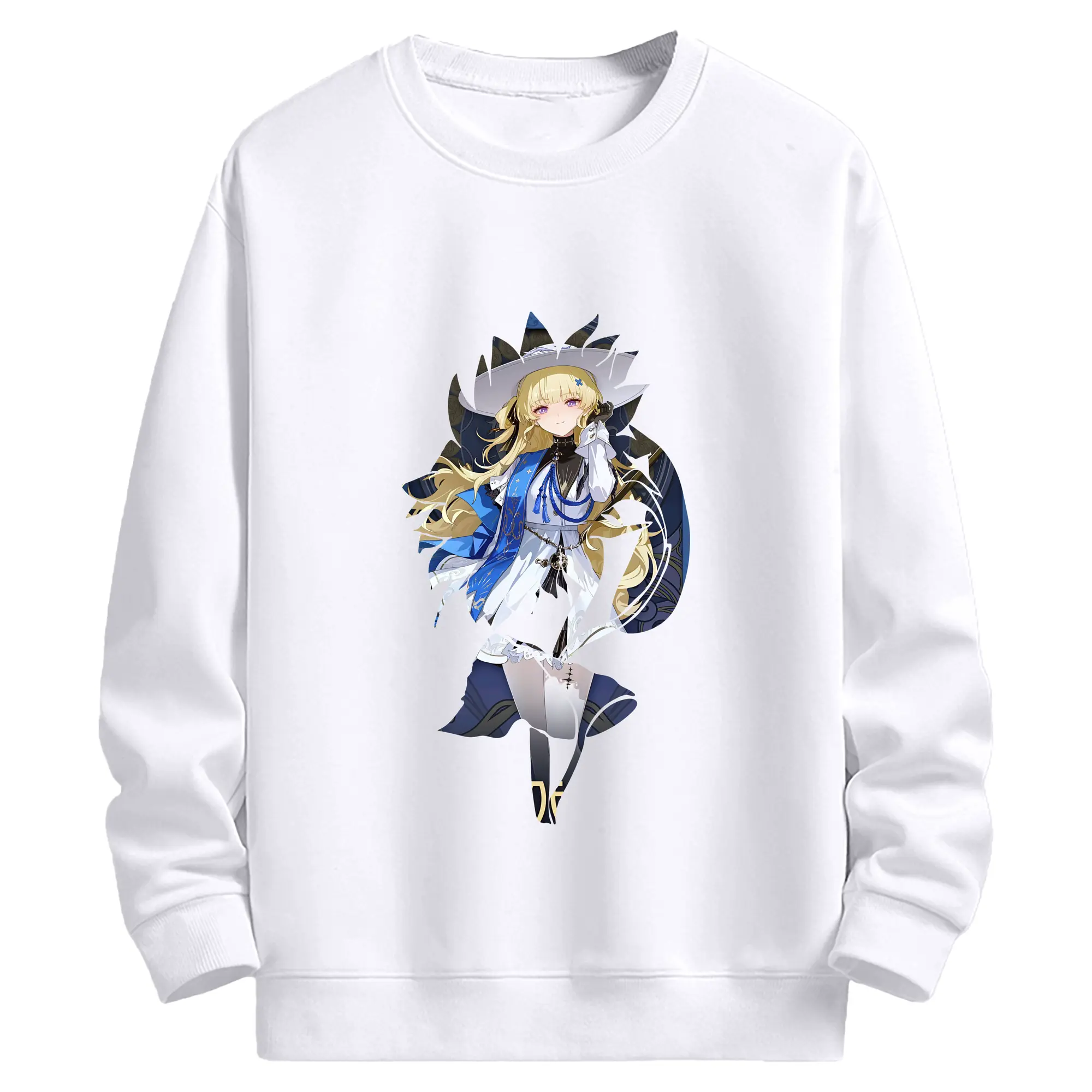 鳴潮 グッズ フィービー - 高品質 クルーネック スウェット ・ コットン59％ ポリエステル41％ ・ ユニセックス 長袖 トレーナー ・ カジュアル デイリー スポーツ 散歩用