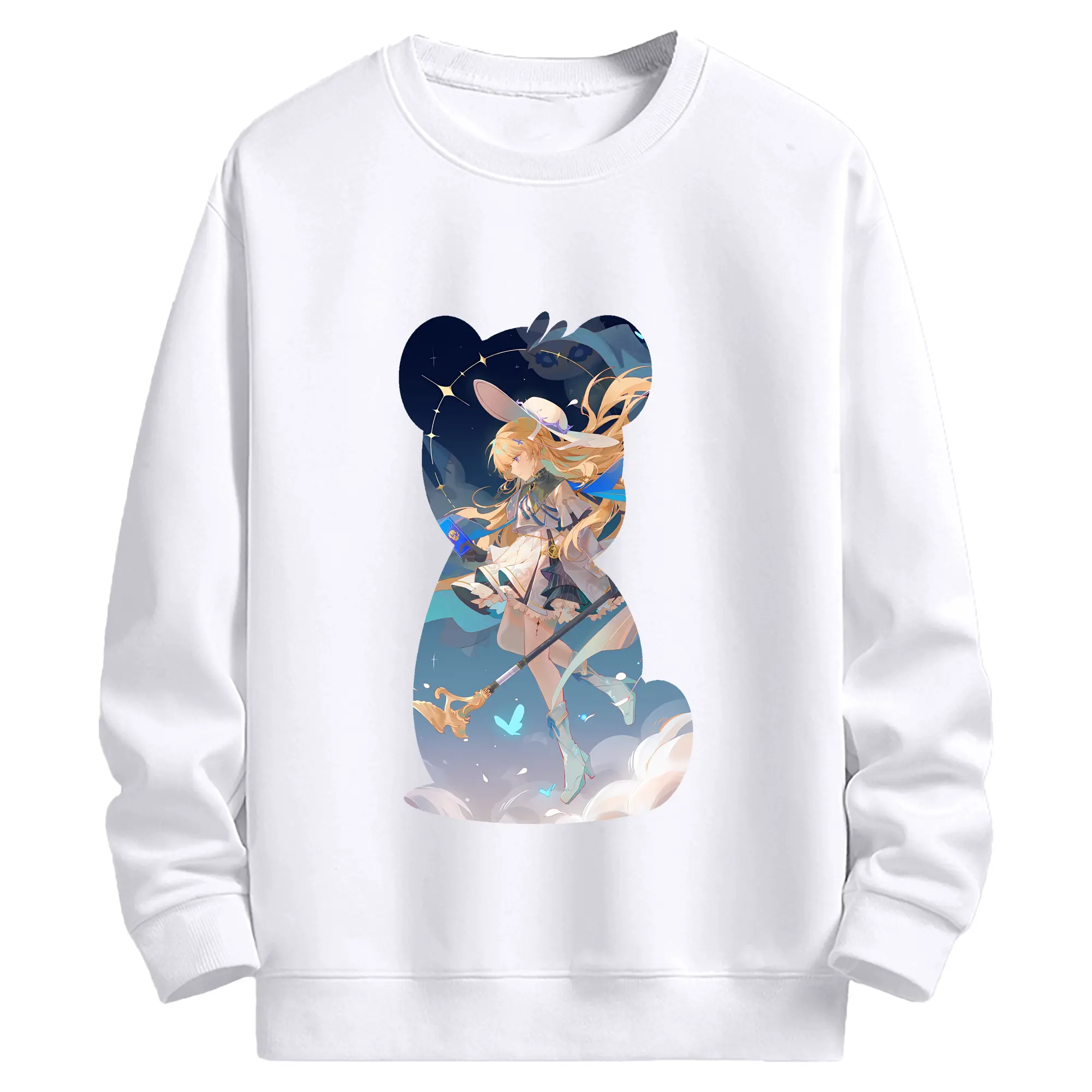 鳴潮 グッズ フィービー - 高品質 クルーネック スウェット ・ コットン59％ ポリエステル41％ ・ ユニセックス 長袖 トレーナー ・ カジュアル デイリー スポーツ 散歩用